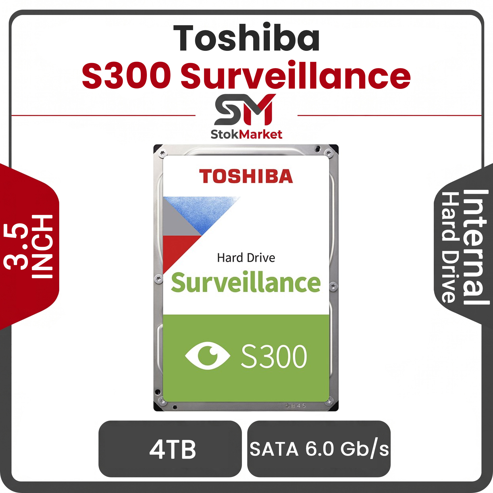 06016d5d-10a8-403a8b0-42fed7e140e0 هارد اینترنال توشیبا Toshiba S300 Surveillance 4TB 128MB - تصویر 1