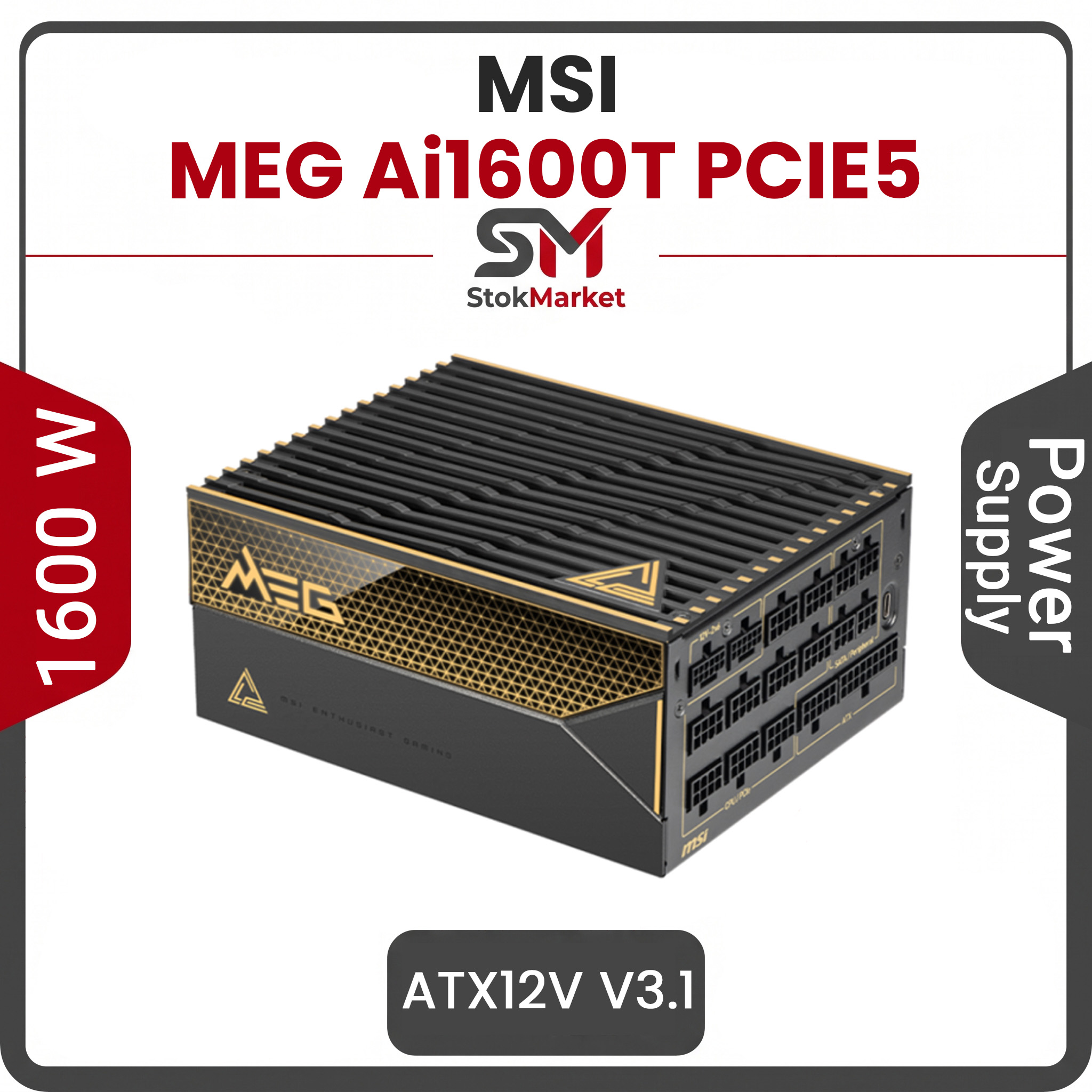 13f777fa-d18e-4bc1-8d8d-3f50c45da8c پاور 1600 وات ام اس آی MEG Ai1600T PCIE5 Full Modular - تصویر 1