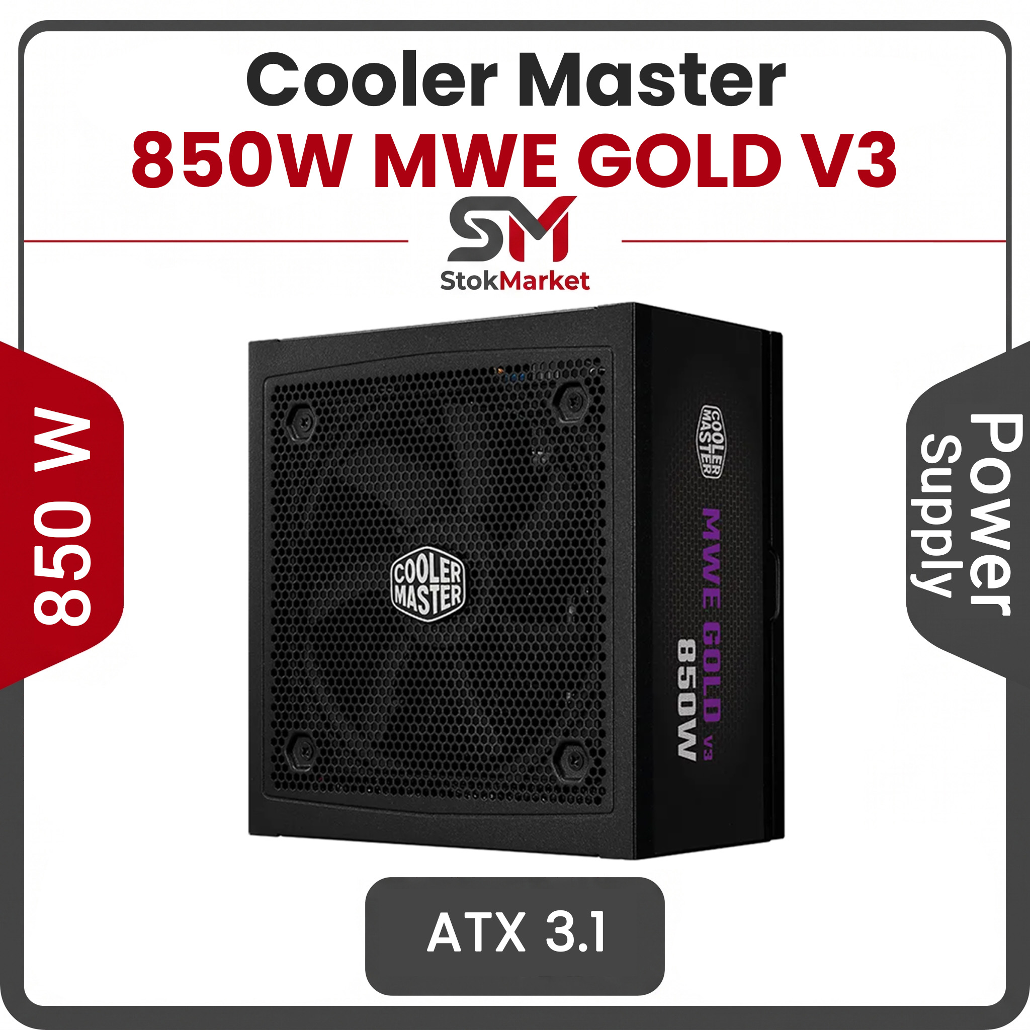 13f777fa-d18e-4bc1-8d8d3f50c45da8c پاور 850 وات کولر مستر 850W MWE GOLD V3 ATX 3.1 - تصویر 1
