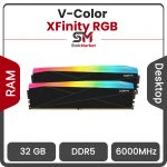 رم وی کالر دو کاناله Xfinity 32GB (2 x 16GB) DDR5 6000 RGB CL36