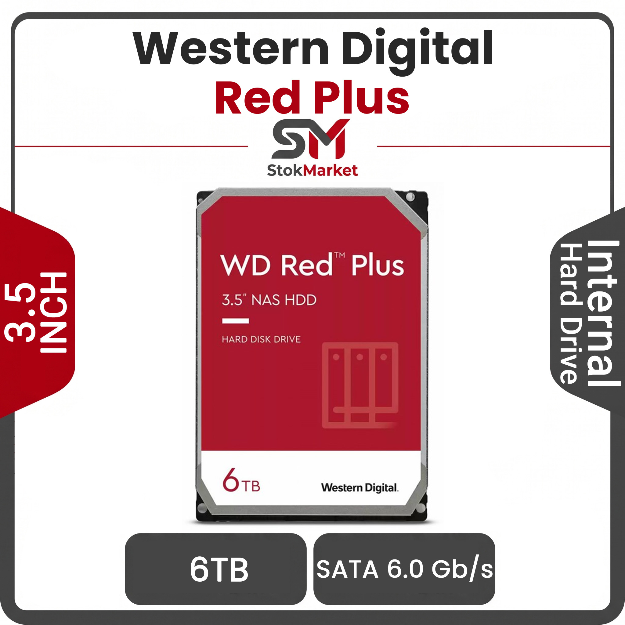 4408bdfe-ec20-428a743-8585882de7f1 هارددیسک اینترنال وسترن دیجیتال سری رد پلاس ظرفیت 6 ترابایت - تصویر 1
