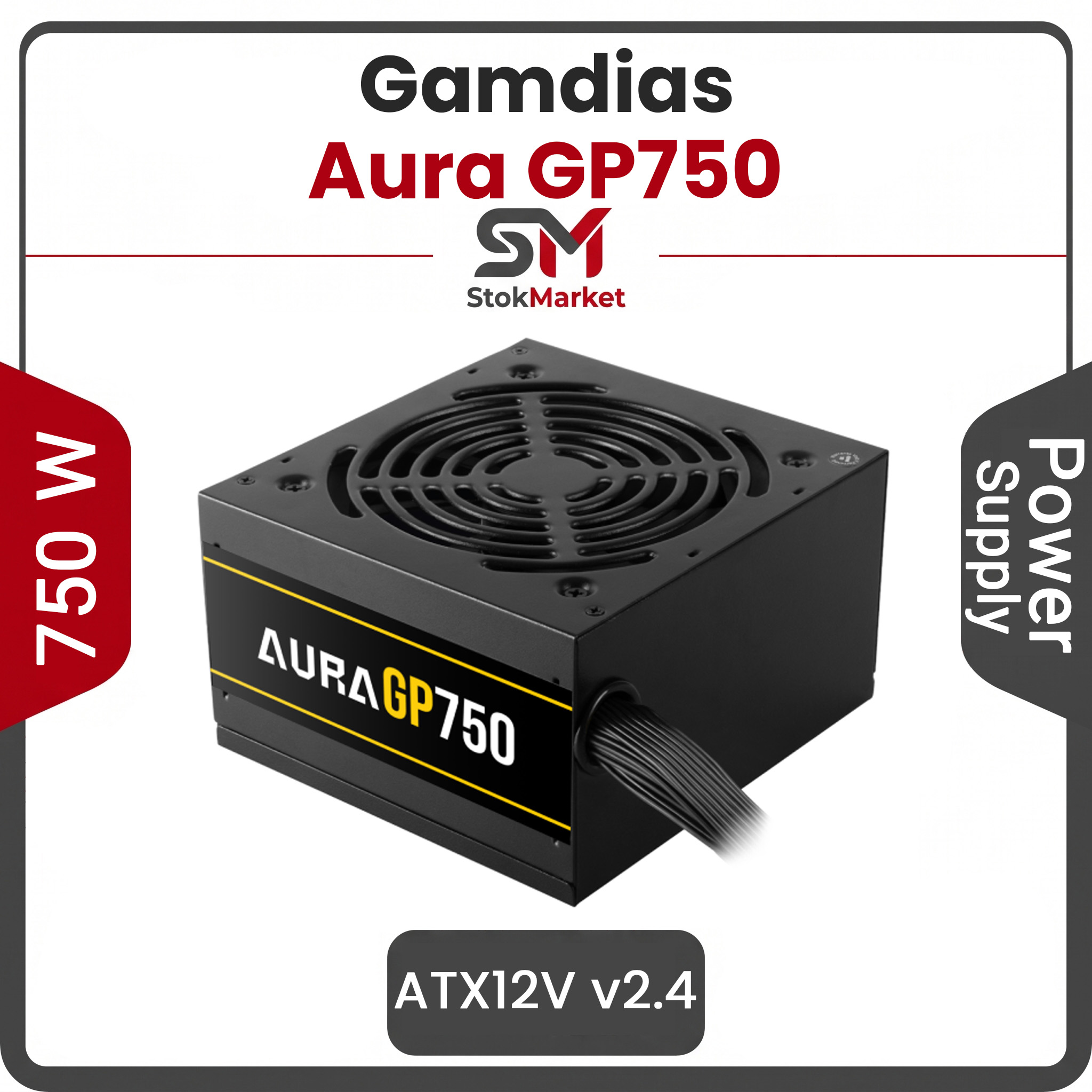 4fd25a23-5027-4b-64b5b949cde0 پاور غیر ماژولار گیمدیاس Aura GP750 - تصویر 1