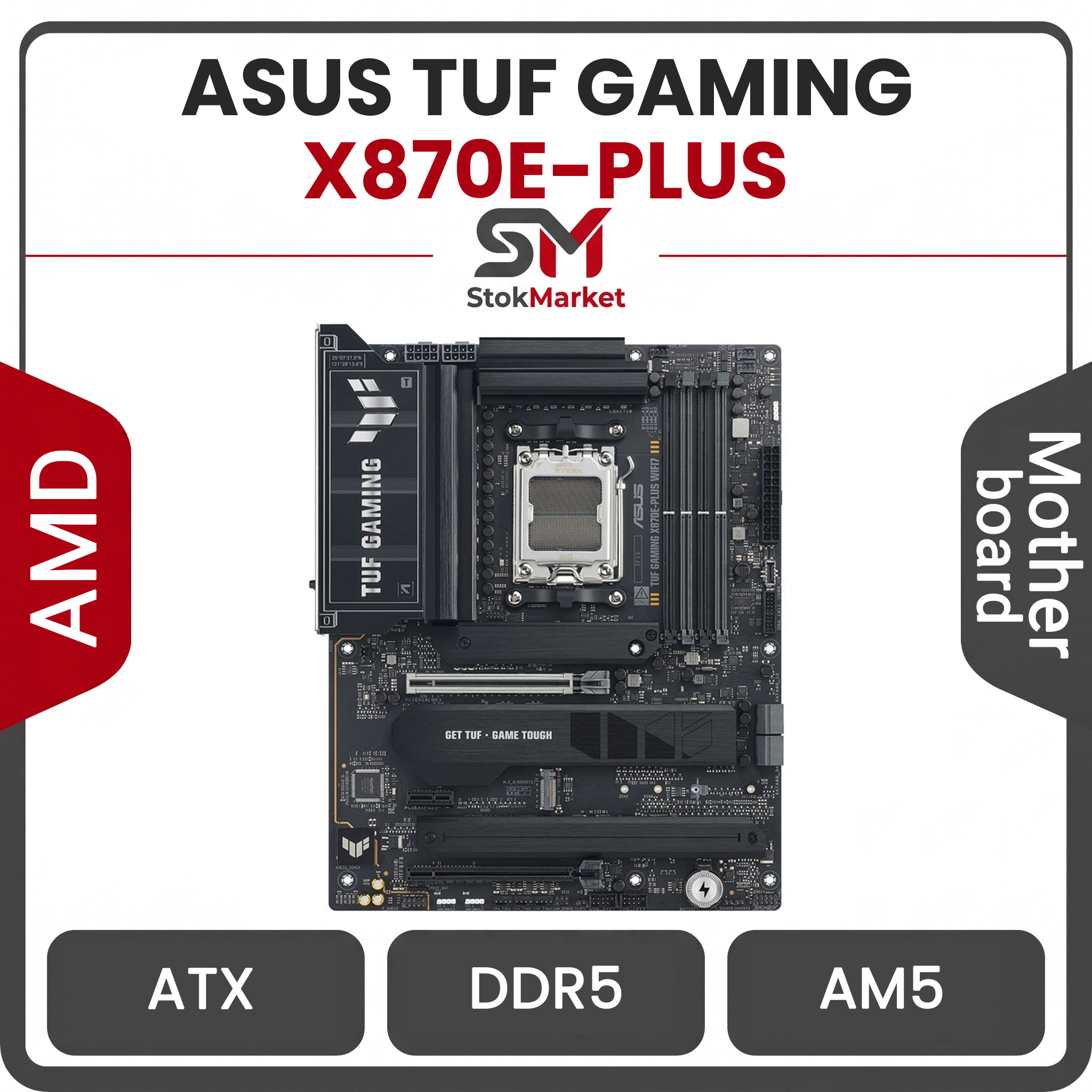 594e3a23-4afd-40c6-bccc-0ea94334a56 دربرد ایسوس TUF GAMING X870E-PLUS WIFI7 DDR5 - تصویر 1