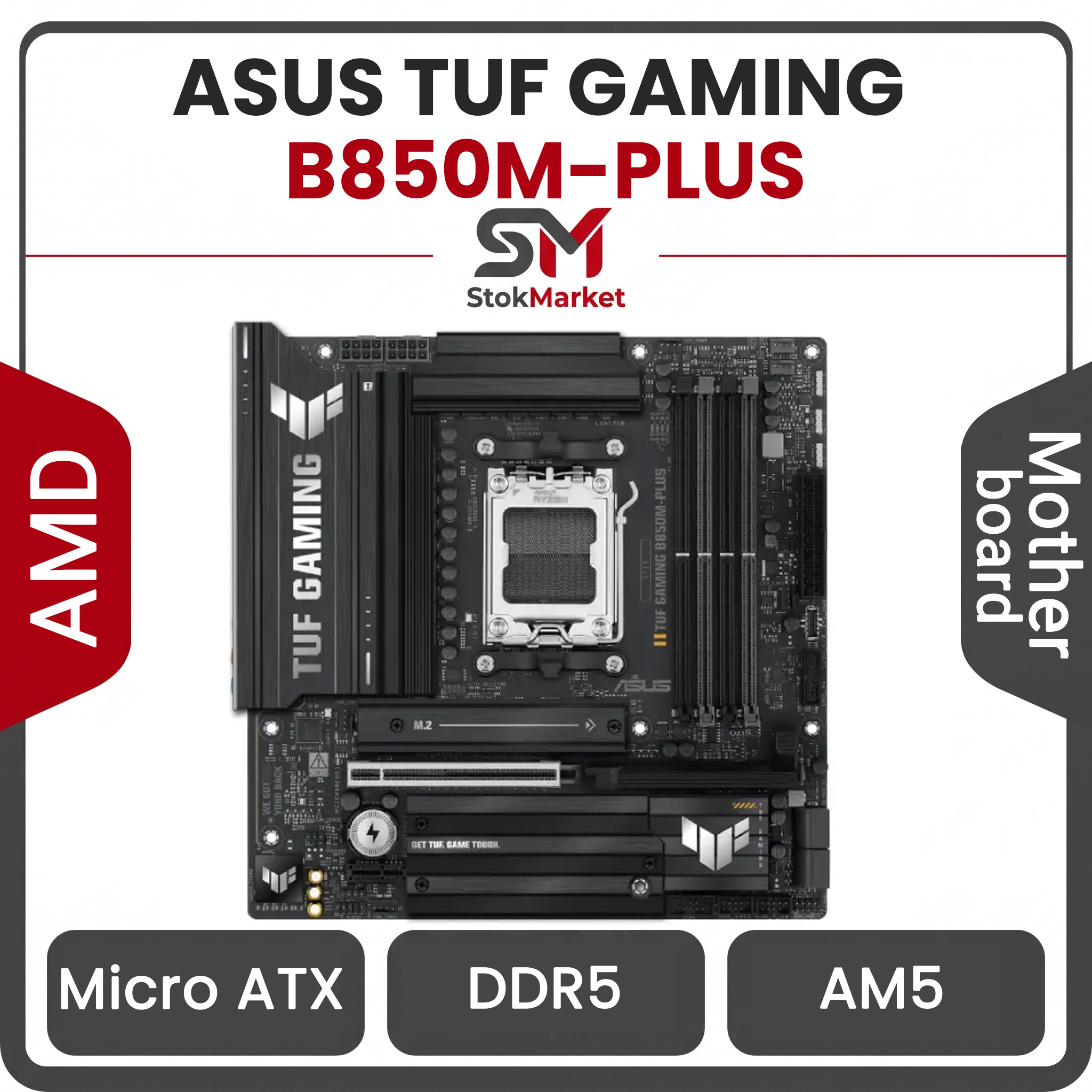 594e3a23-4afd-40c6-bccc0ea9433b4a56 مادربرد ایسوس مدل TUF GAMING B850M-PLUS WIFI DDR5 - تصویر 1