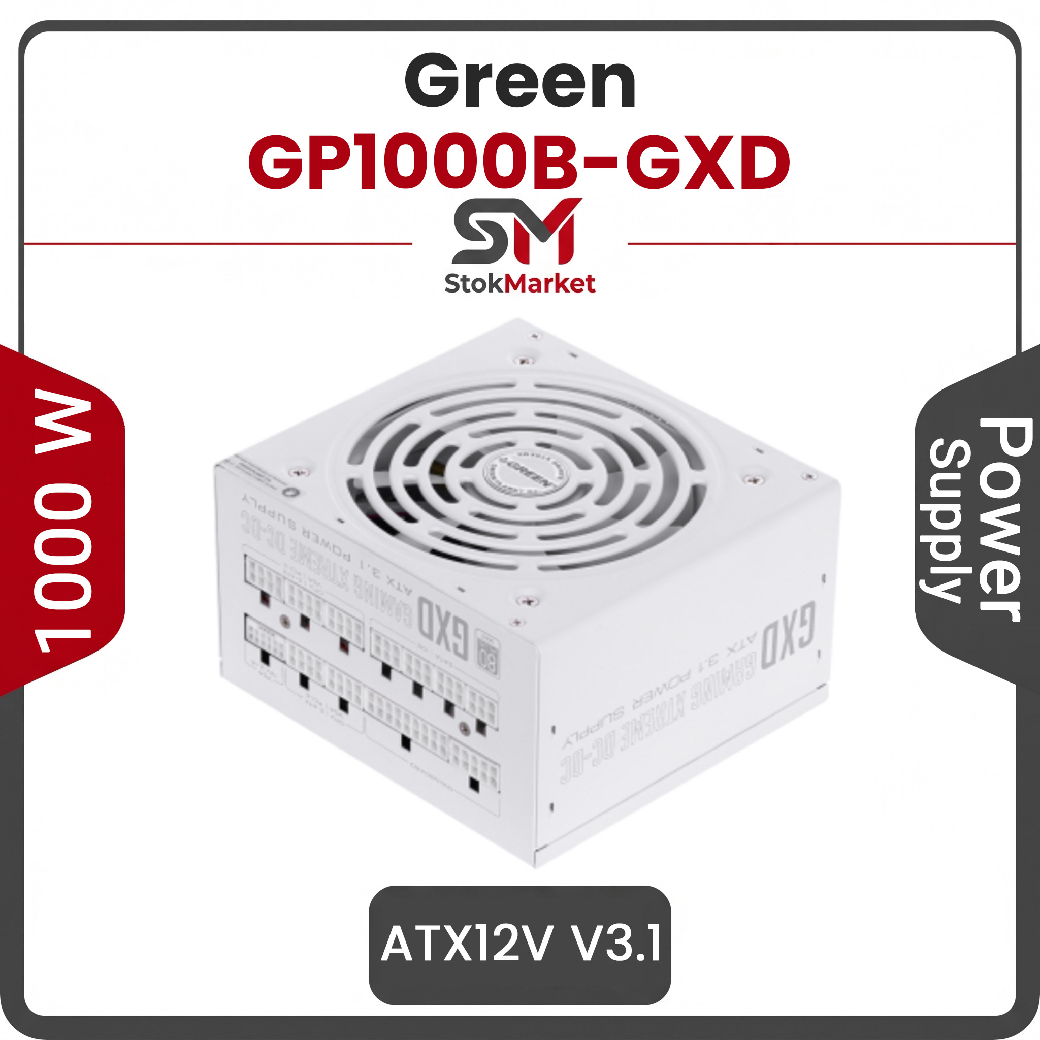 5f8c52-7899-4d52-bbfa-cb0471ba40 پاور گرین فول ماژولار 1000 وات مدل GP1000B-GXD ATX v3.1 White - تصویر 1