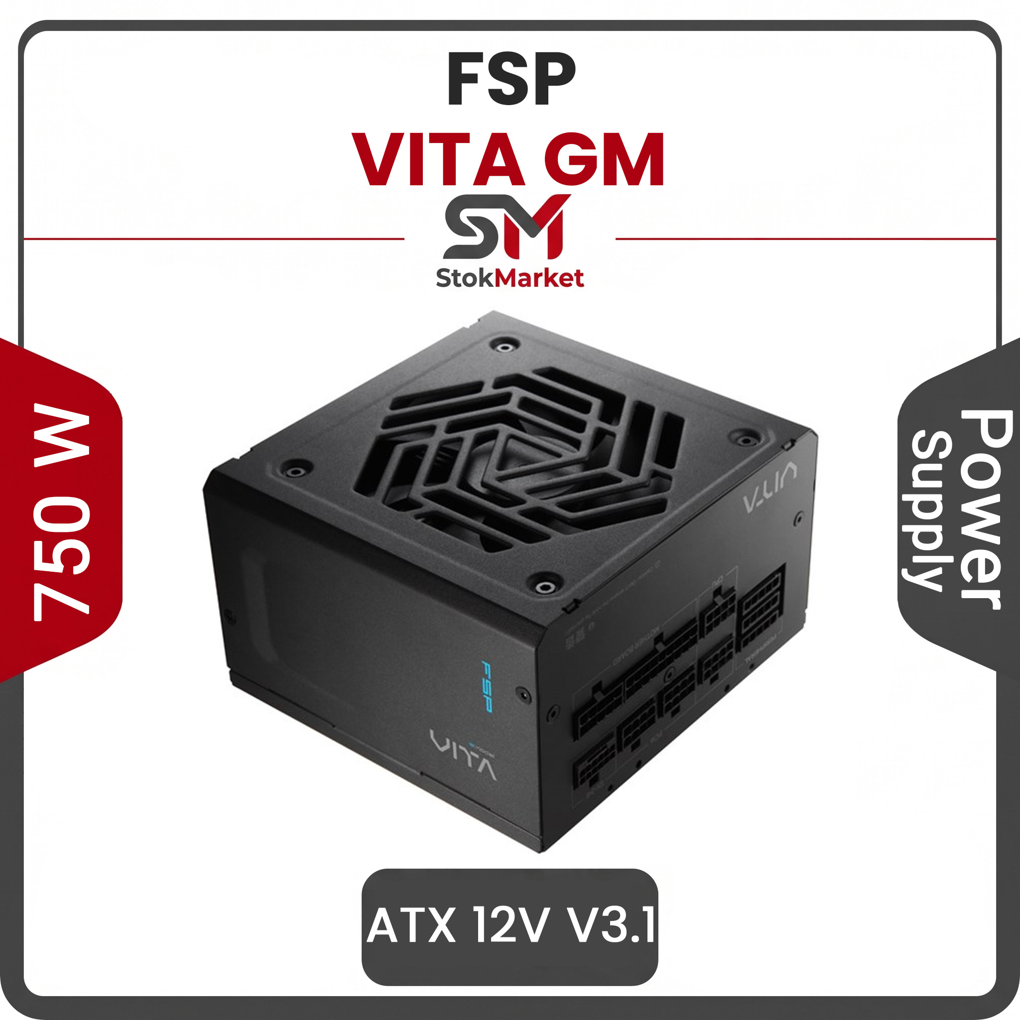 5f8c52-7899-4d52-bbfa-cb071ba40 پاور اف اس پی فول ماژولار 750 وات مدل VITA GM 750W - تصویر 1