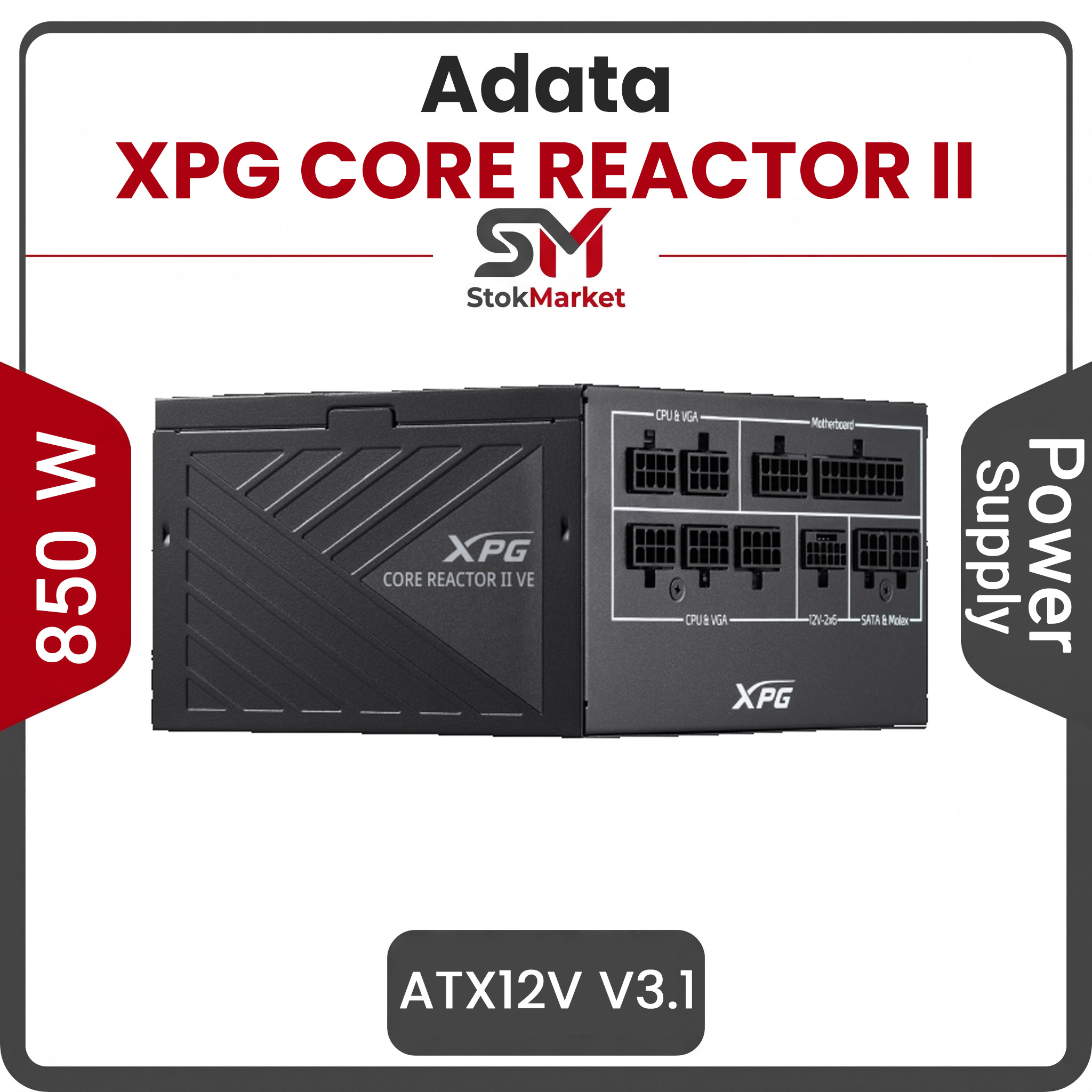 5f8c52-7899-4d52-bbfb0471ba40 پاور 850 وات ای دیتا XPG CORE REACTOR II VE Modular - تصویر 1
