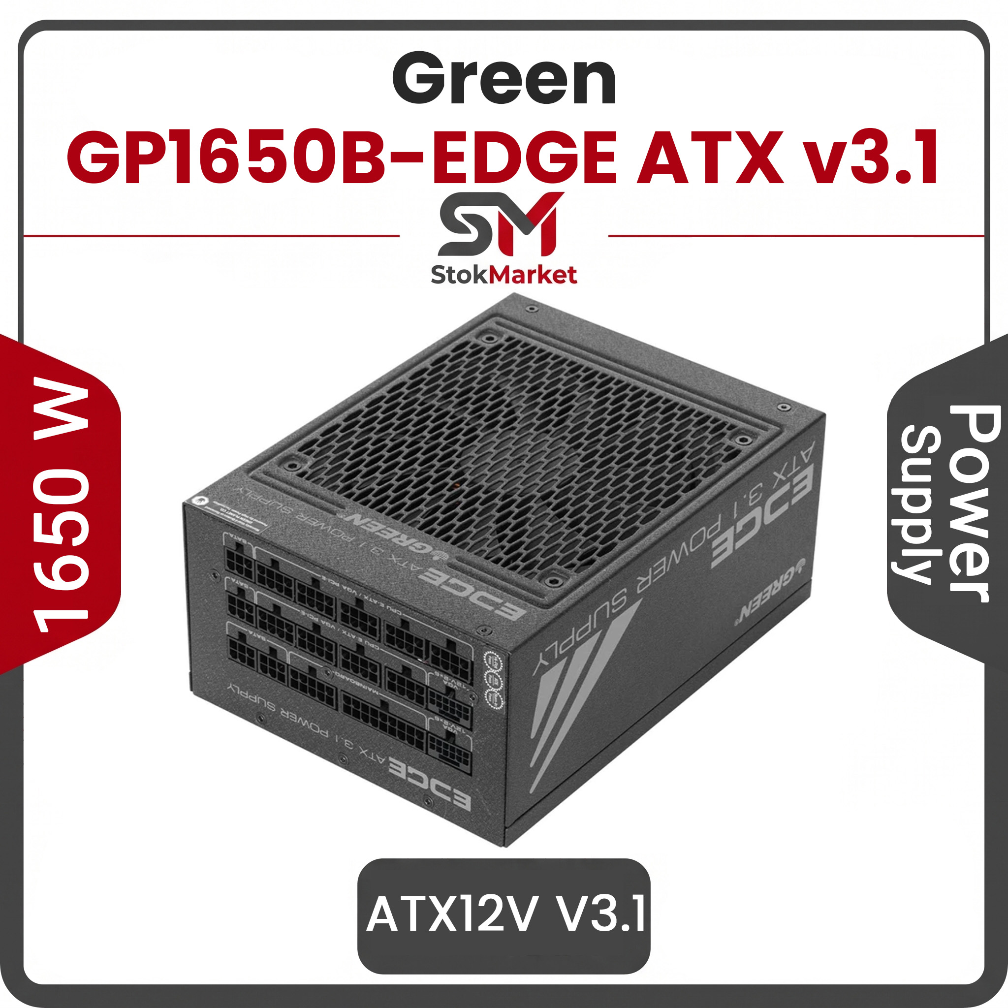 6869232a-8259-4a99-b69b-d8fcd512151 پاور گرین فول ماژولار 1650 وات GP1650B-EDGE ATX v3.1 - تصویر 1