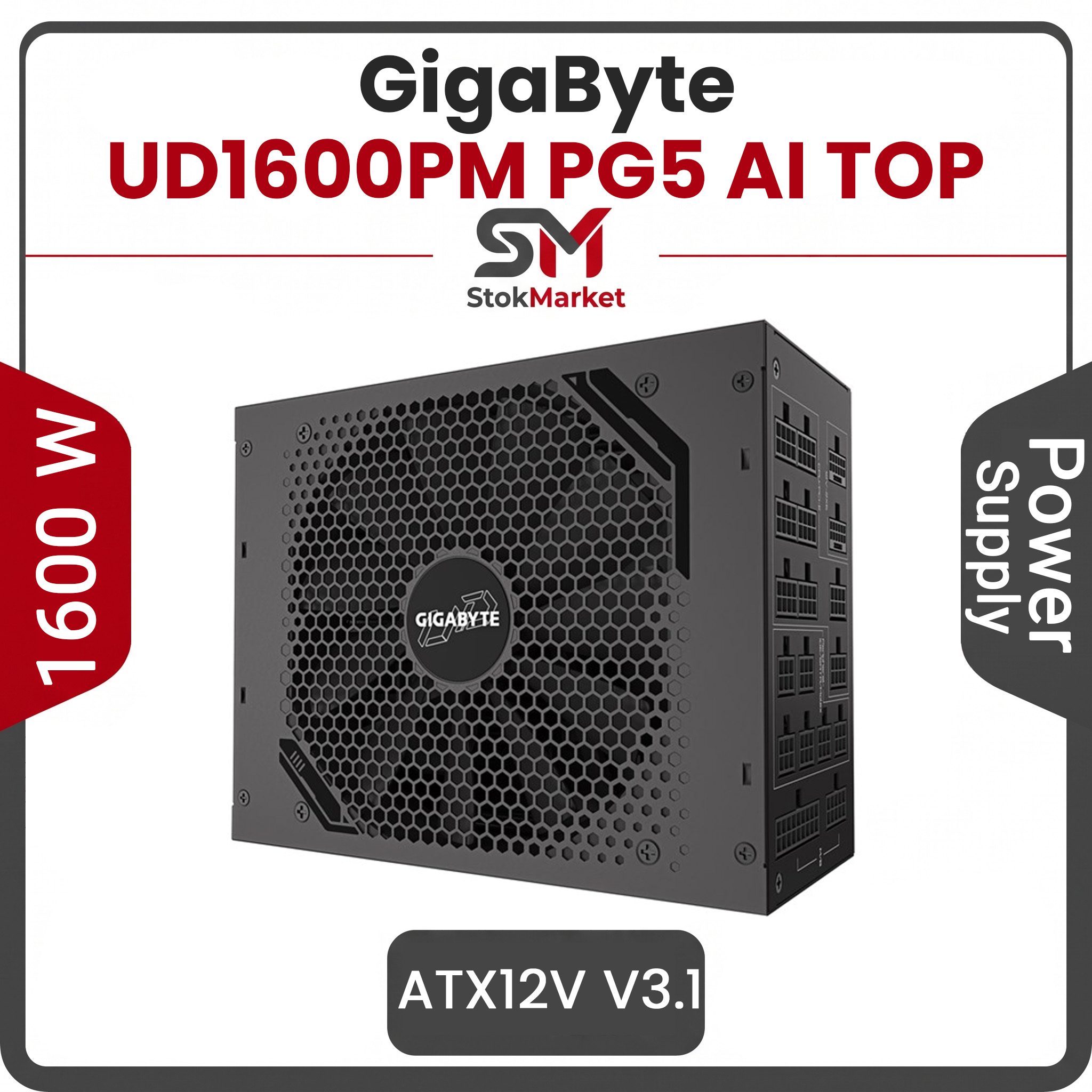 6ed8c574-cd3e-46d6-8bd5-2ea870a958 پاور 1600 وات گیگابایت مدل UD1600PM PG5 AI TOP ATX 12V v3.1 - تصویر 1