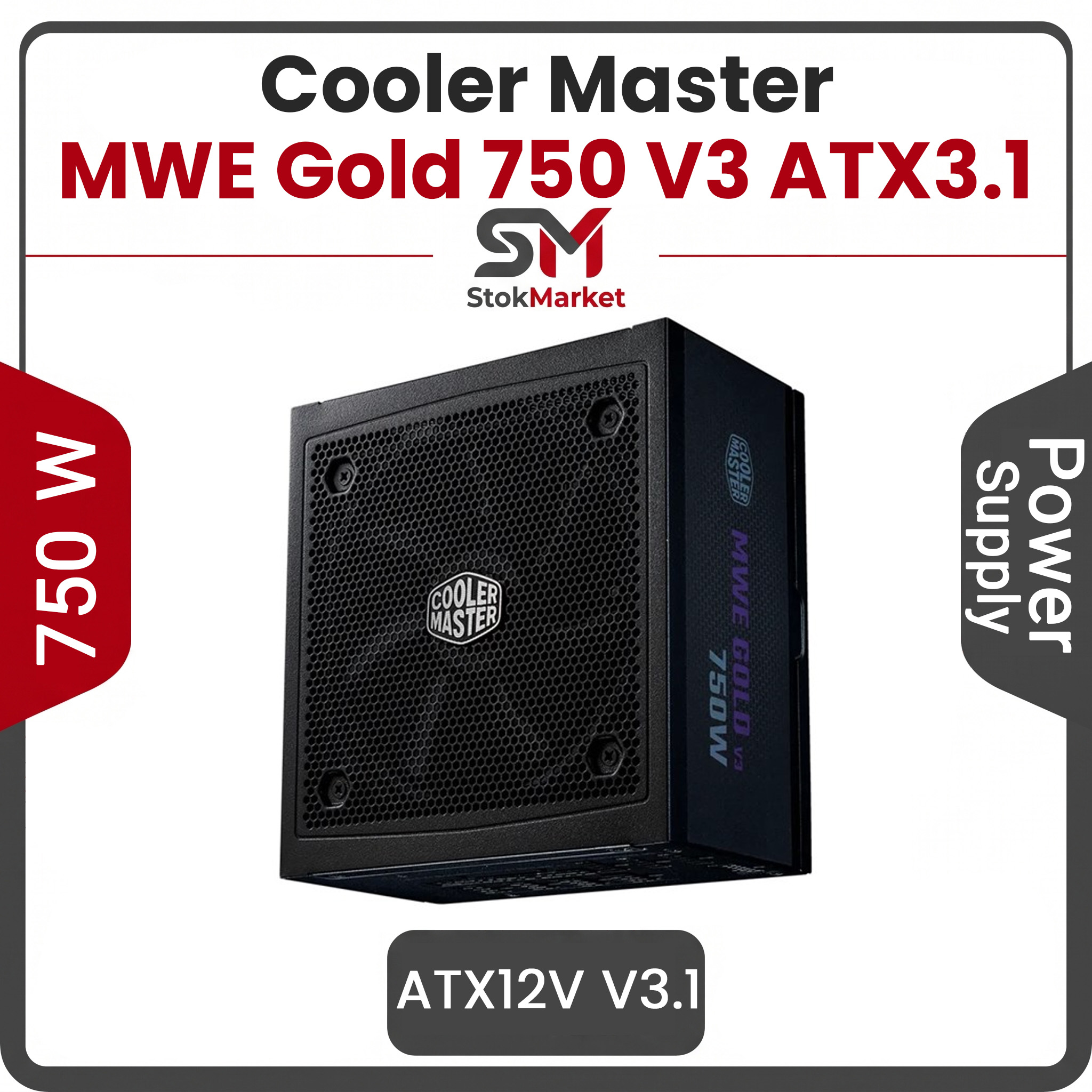 78700969-50da-4182-3c44f98bae41 منبع تغذیه کامپیوتر کولر مستر MWE Gold 750 V3 ATX3.1 Gold Full - تصویر 1