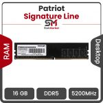 رم کامپیوتر پاتریوت ظرفیت 16 گیگابایت 5200 مگاهرتز DDR5 تک کاناله CL42 مدل Signature Line