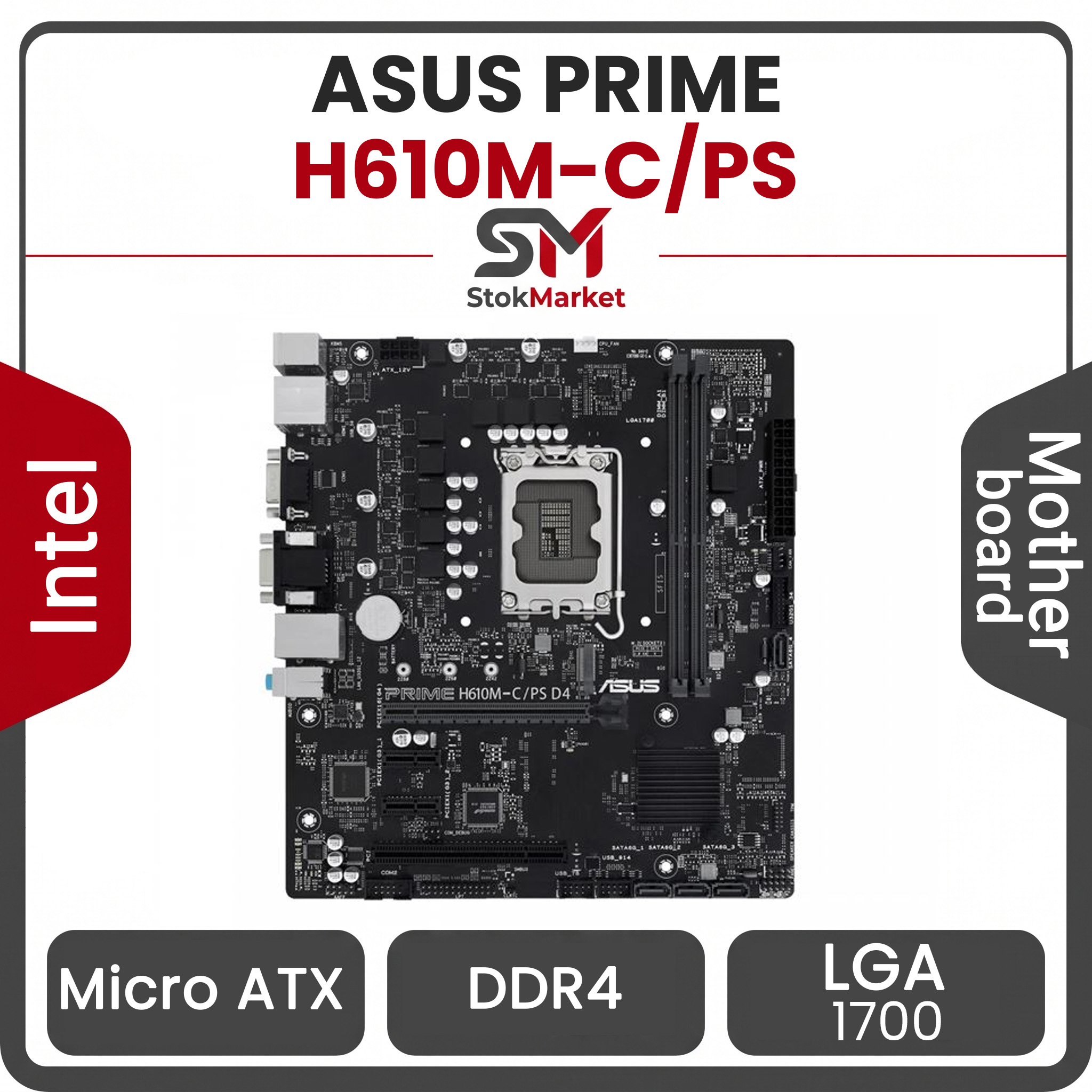 9fc62288-cfec-4523-8c93-9c4d856bd70 مادربرد ایسوس Prime H610M-C/PS D4 - تصویر 1