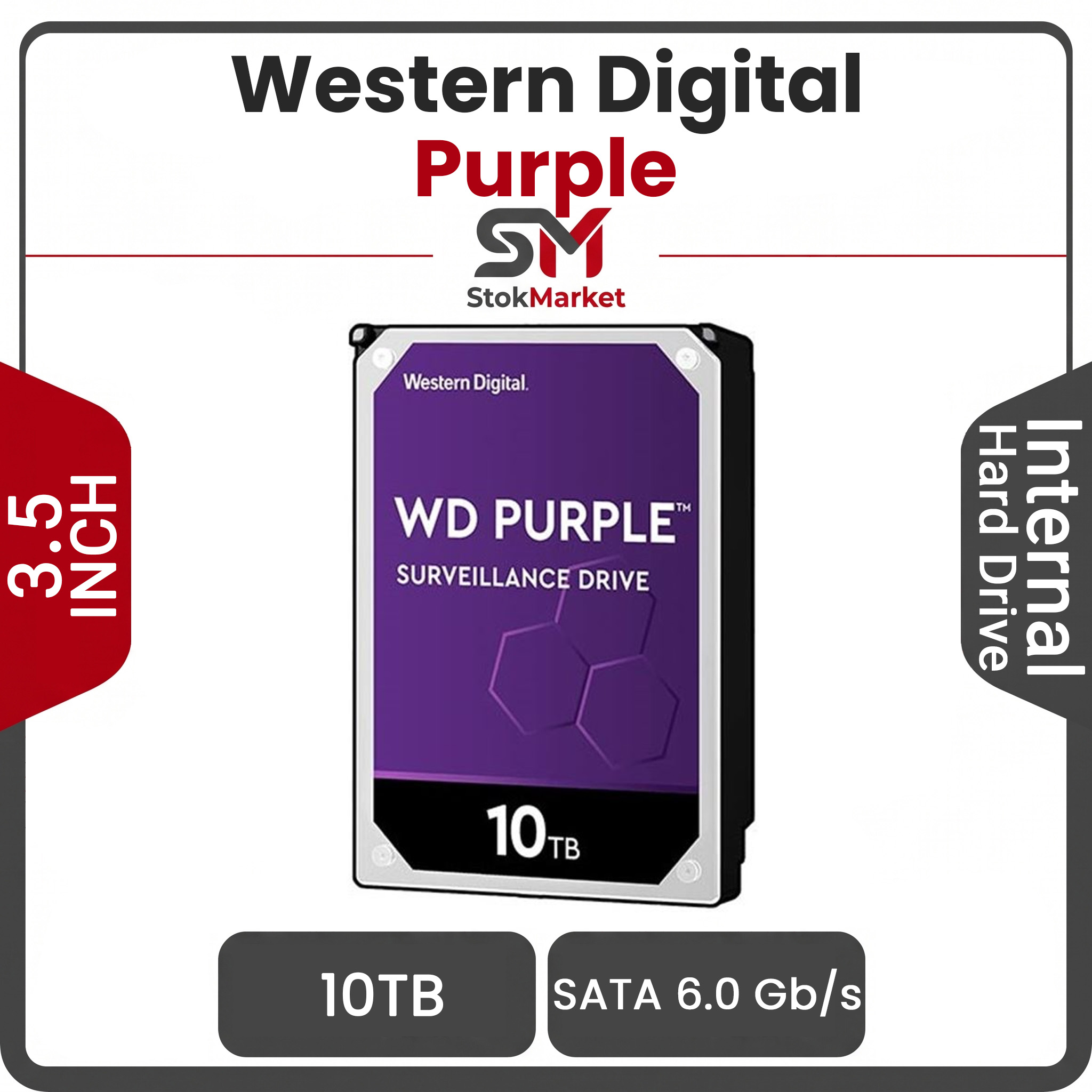bde18b77-6967-494b-b1f0-458a3d2ac0 هارد اینترنال وسترن دیجیتال Western Digital Purple 10TB 256MB - تصویر 1