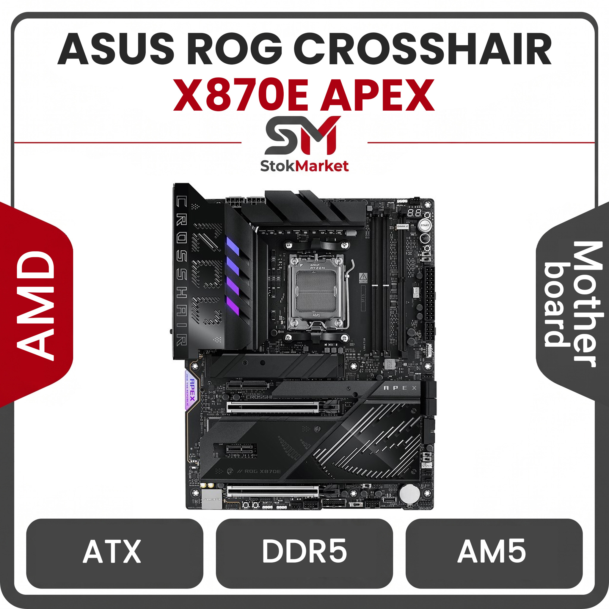 de8bc577-01e3-416-a734-e45487abd4f9 مادربرد ایسوس ROG CROSSHAIR X870E APEX DDR5 - تصویر 1