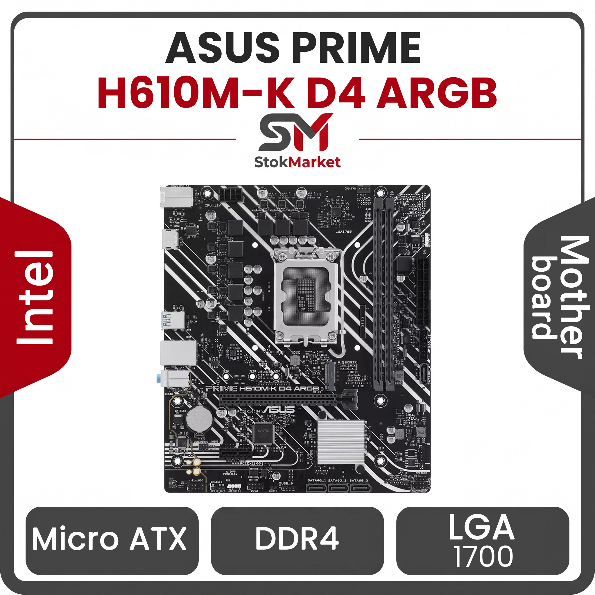 de8bc577-01e3-416-a734-e45487bd4f9 مادربرد ایسوس PRIME H610M-K D4 ARGB - تصویر 1