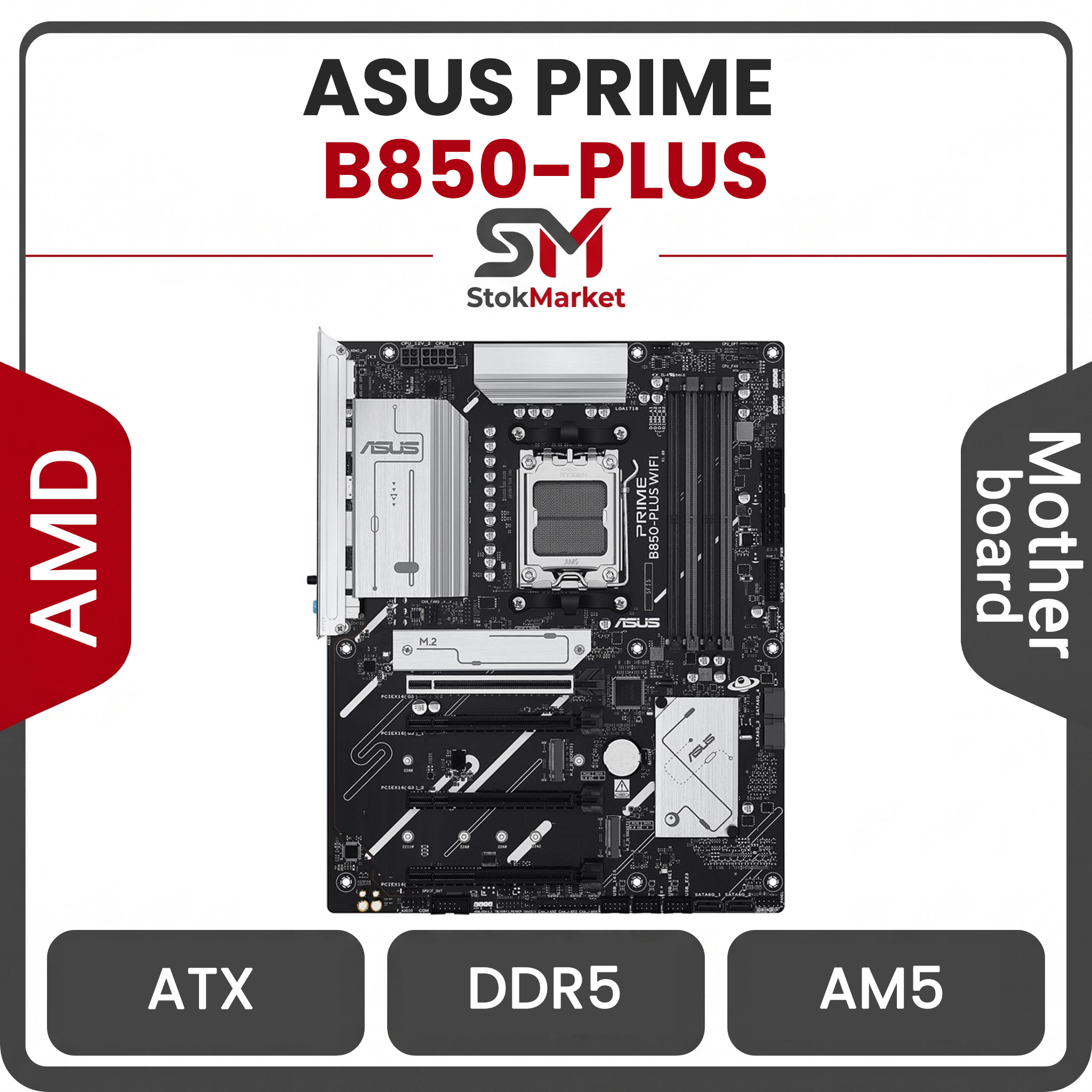 de8bc577-01e3-4176-a734-45487abd4f9 مادربرد ایسوس مدل ASUS PRIME B850-PLUS WIFI DDR5 - تصویر 1