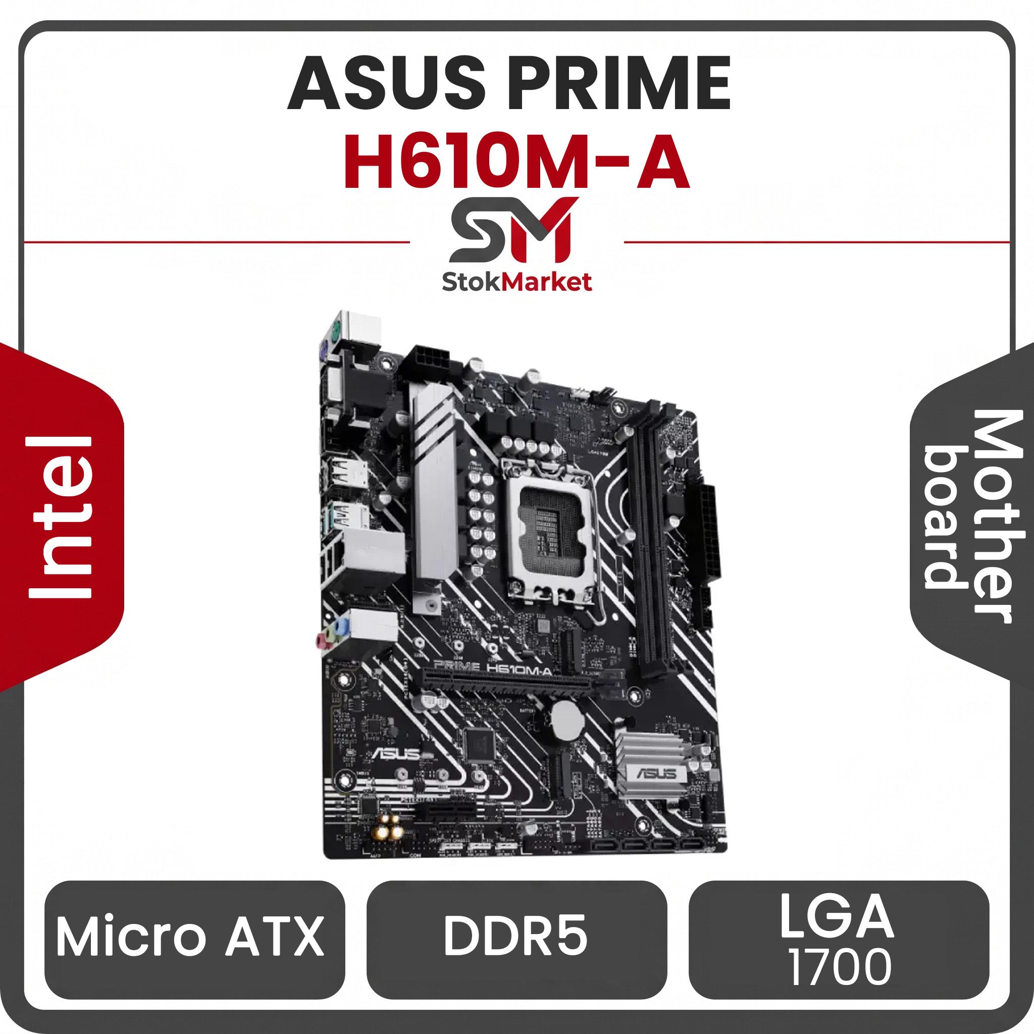 de8bc577-01e3-476-a734-45487abd4f9 مادربرد ایسوس مدل PRIME H610M-A DDR5 - تصویر 1