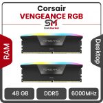 رم کامپیوتر DDR5 دو کاناله 6000 مگاهرتز CL36 کورسیر مدل VENGEANCE RGB ظرفیت 48 گیگابایت