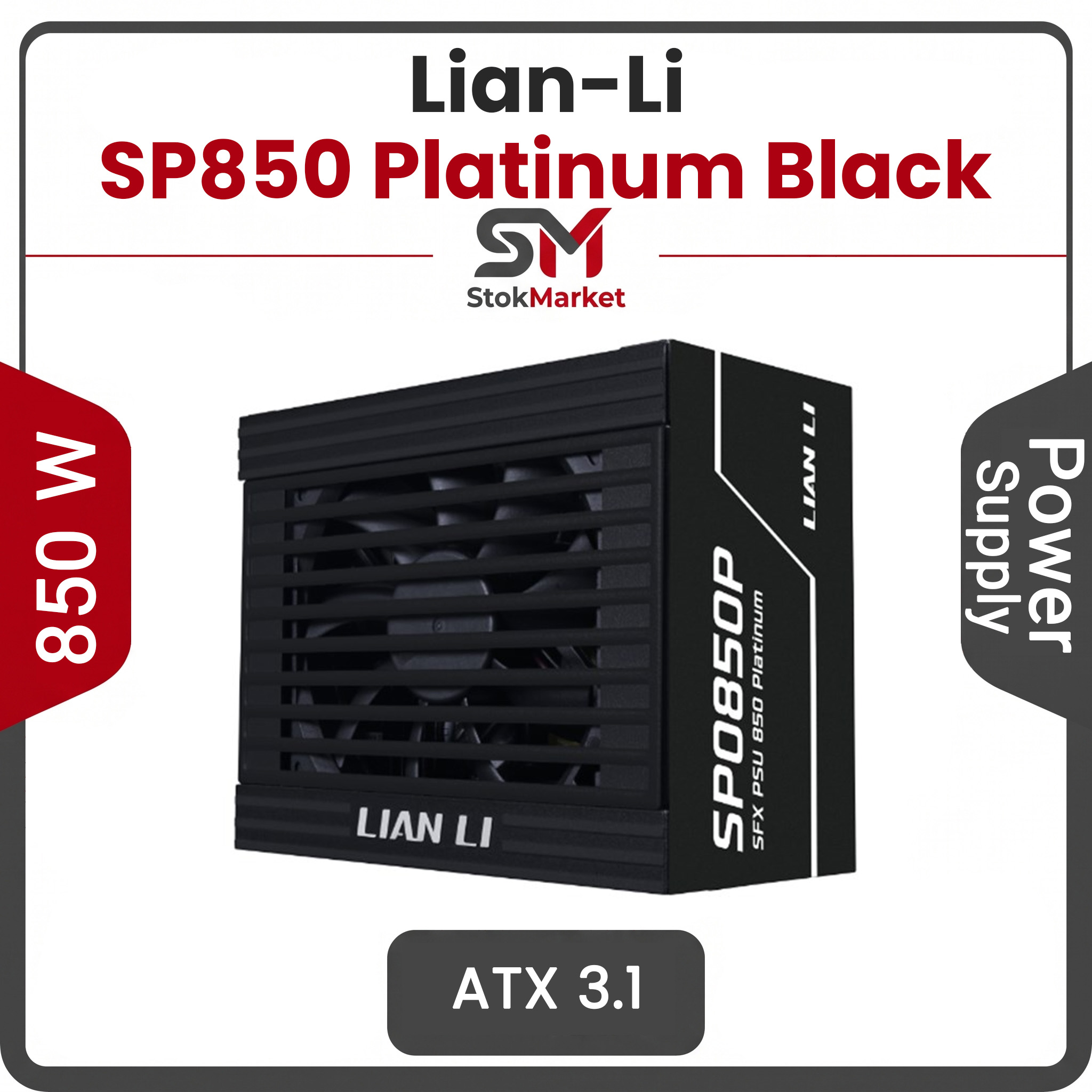 sp850-platinum-black-computer-power-supply-main-63919475718323975377 پاور کامپیوتر 850 وات لیان لی مدل SP850 Platinum Black - تصویر 1