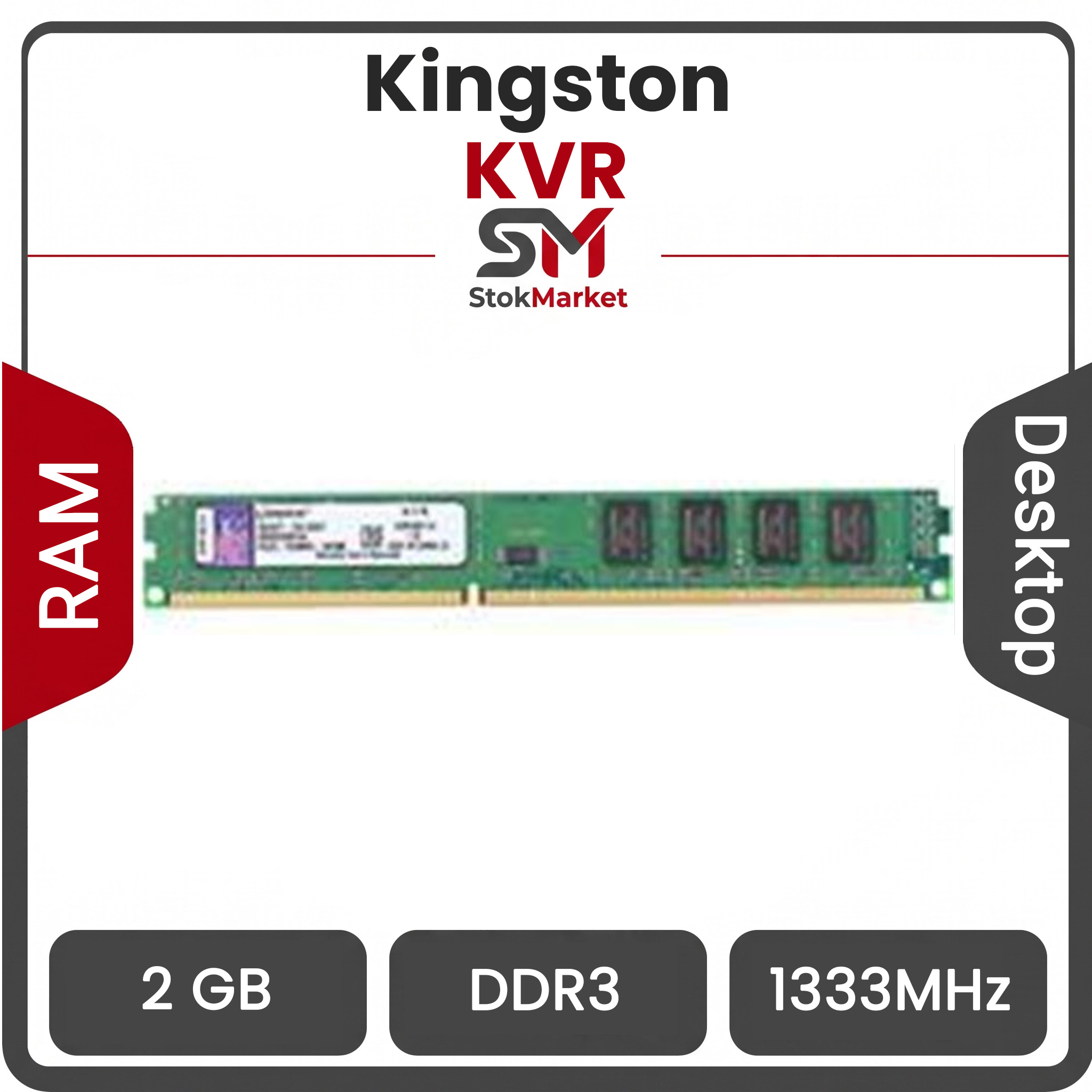 1a58b65e-75-8c2e-85a2554554438702 رم کینگستون سری KVR با ظرفیت 2 گیگابایت و فرکانس 1333 مگاهرتز - تصویر 1