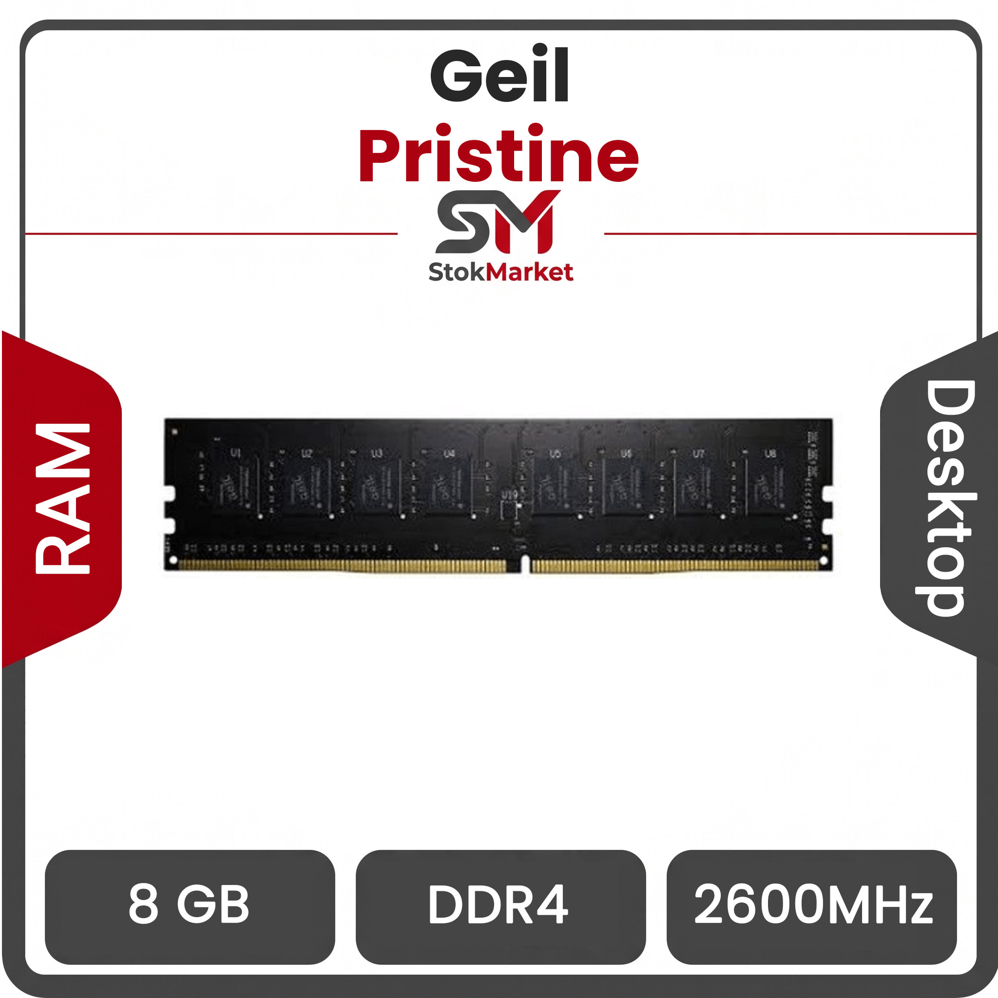 1a58b65e-af1c-44a3-8c2e-2085a24448702 رم کامپیوتر DDR4 تک کاناله 2666 مگاهرتز CL19 گیل مدل Pristine ظرفیت 8 گیگابایت - تصویر 1