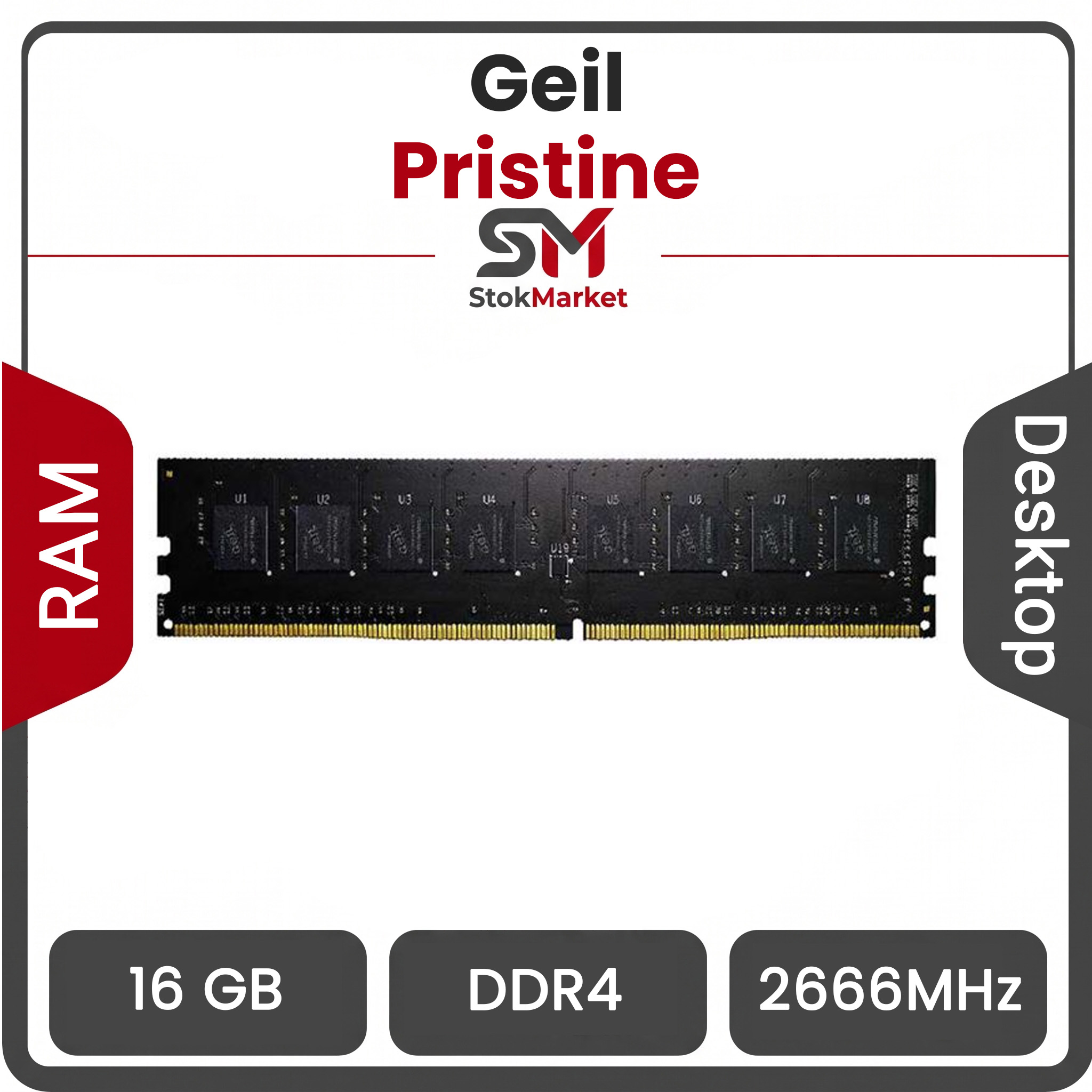 1ca364c4-43e6-467b-b81a-9d1760223a رم کامپیوتر DDR4 تک کاناله 2666 مگاهرتز CL19 گیل مدل PRISTINE ظرفیت 16 گیگابایت - تصویر 1
