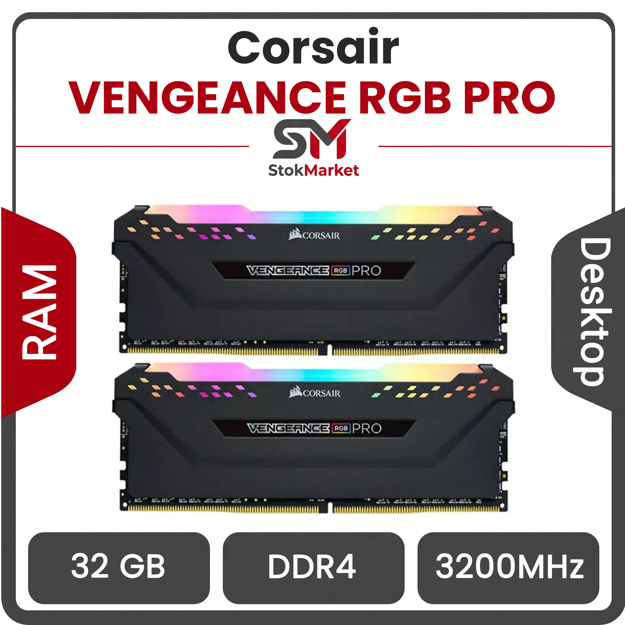 1ca364c4-43e6-467b-b81a-9d176eb02223a رم کامپیوتر کورسیر Corsair VENGEANCE RGB PRO با ظرفیت 32 گیگابایت و فرکانس 3200 مگاهرتز - تصویر 1