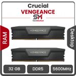 رم دوکاناله دسکتاپ کرسیر سری VENGEANCE با ظرفیت (16GBx2)32 گیگابایت و فرکانس 5600 گیگاهرتز