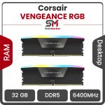رم کامپیوتر DDR5 دو کاناله 6400 مگاهرتز CL36 کورسیر مدل VENGEANCE RGB ظرفیت 32 گیگابایت