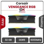 رم کامپیوتر DDR5 دو کاناله 6000 مگاهرتز CL36 کورسیر مدل VENGEANCE RGB ظرفیت 32 گیگابایت