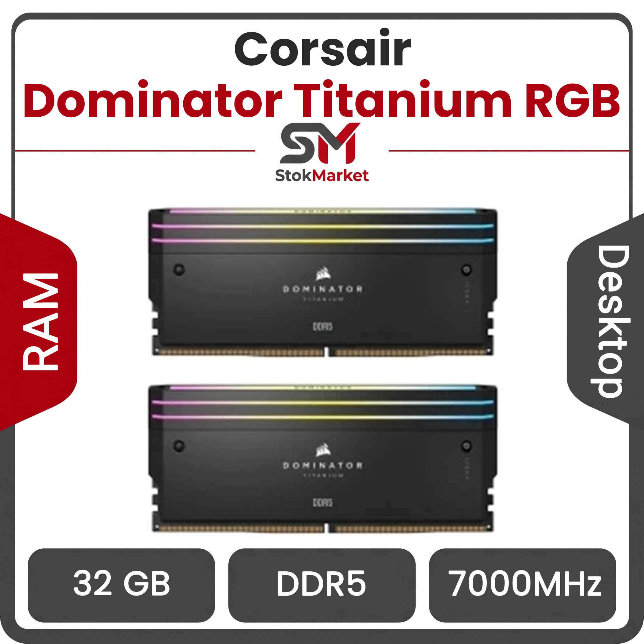 28d18944-006c-4606-9-6295ea1593ef4dc رم کورسیر سری Dominator Titanium با ظرفیت 32 گیگابایت و فرکانس 7000 مگاهرتز CL40 - تصویر 1