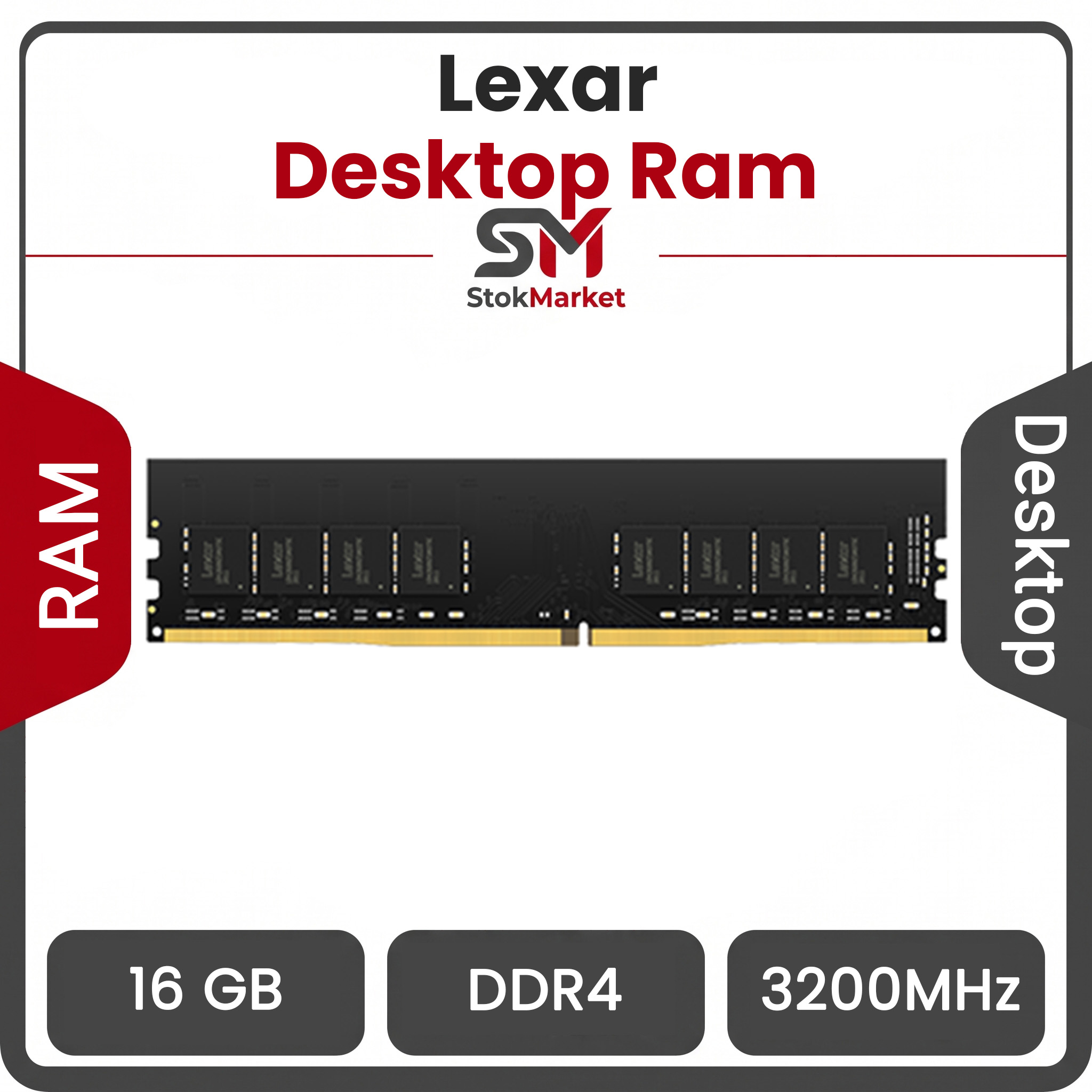2b0f6684-4654969-a-93c0-9f6bd89a6 رم کامپیوتر DDR4 تک کاناله 3200 مگاهرتز CL22 لکسار ظرفیت 16 گیگابایت - تصویر 1