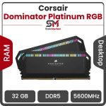 رم کامپیوتر DDR5 دو کاناله 5600 مگاهرتز CL36 کورسیر مدل Dominator Platinum RGB AMD EXPO ظرفیت 32 گیگابایت