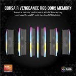 رم کورسیر سری VENGEANCE RGB با ظرفیت 64 گیگابایت و فرکانس 5200 مگاهرتز مدل AMD - تصویر 6