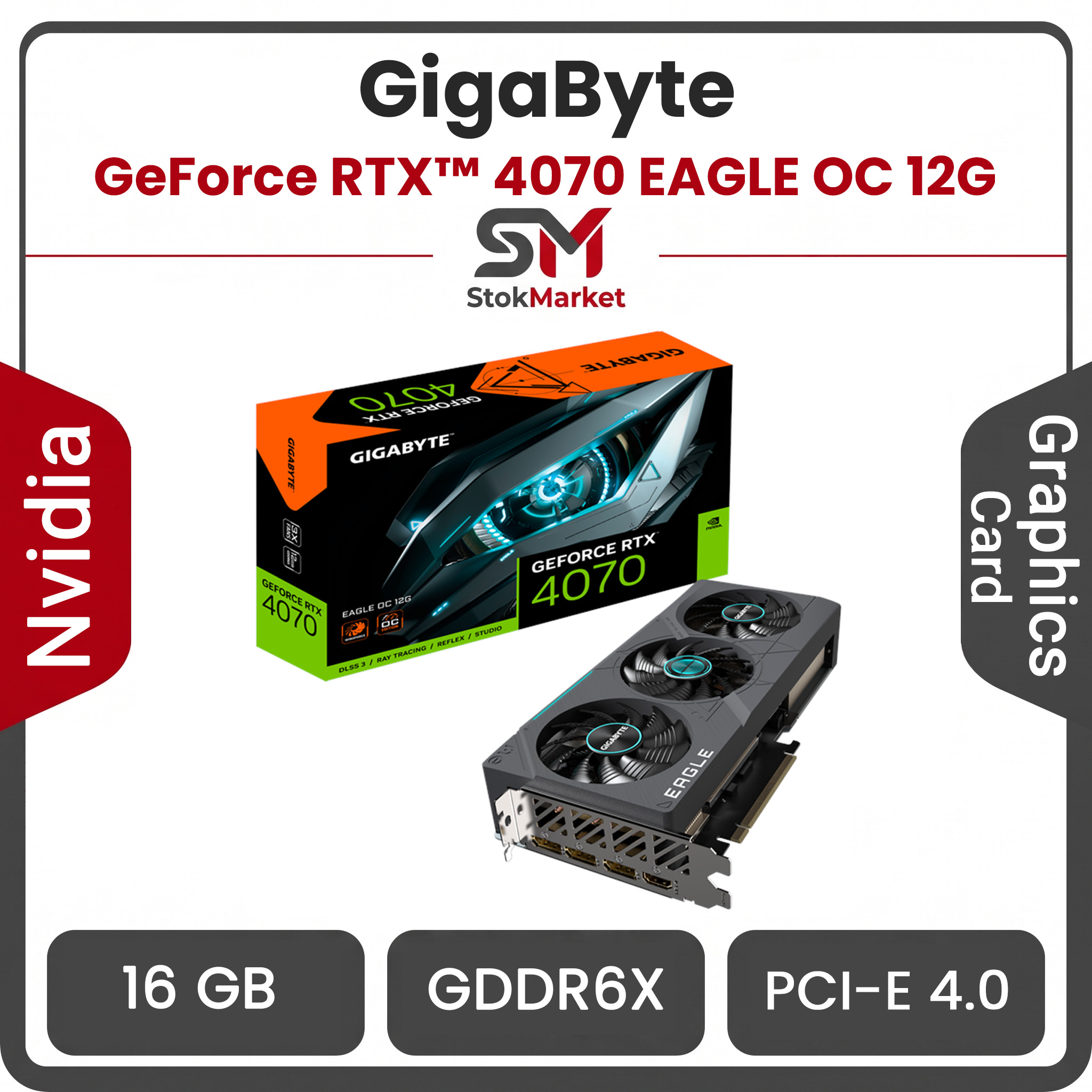کارت گرافیک گیگابایت GeForce RTX™ 4070 EAGLE OC 12G