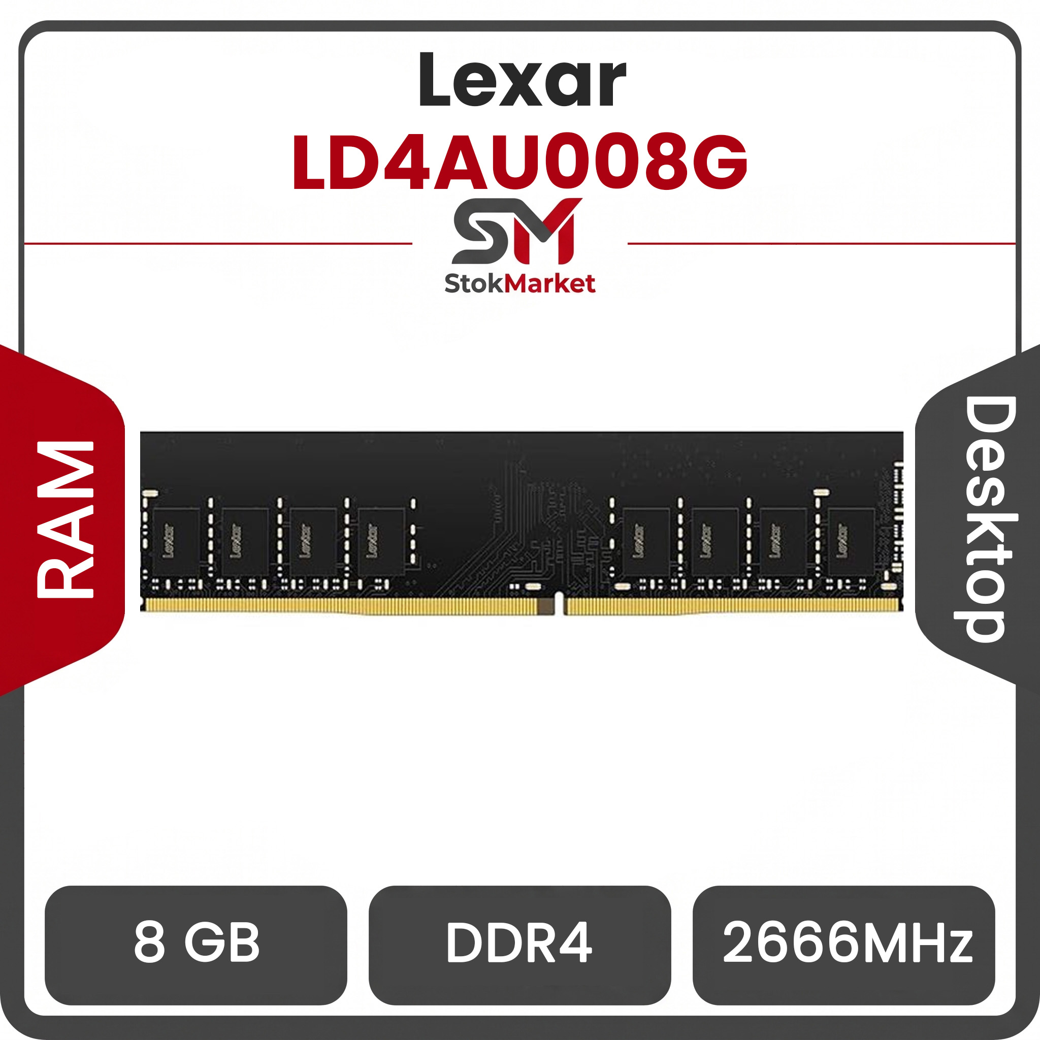 4b7d1701-db13-4042-63595effa464c رم کامپیوتر DDR4 تک کاناله 2666 مگاهرتز CL19 لکسار مدل LD4AU008G ظرفیت 8 گیگابایت - تصویر 1