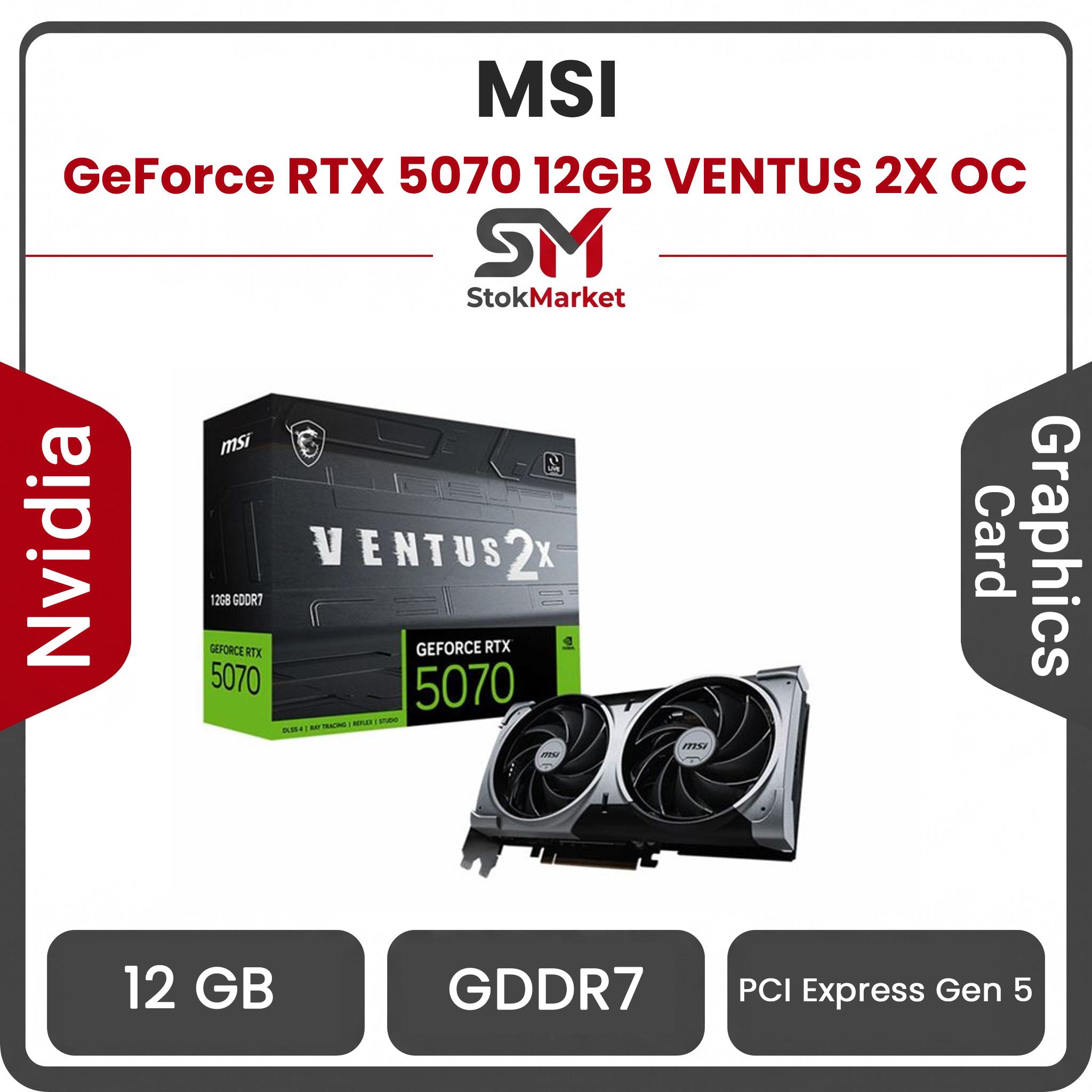 4bba0453-1c7d-4c3a-f4d6a875fd2b کارت گرافیک ام اس آی مدل GeForce RTX 5070 12GB VENTUS 2X OC - تصویر 1