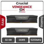 رم کورسیر دوکاناله VENGEANCE ظرفیت (16GBx2) 32 گیگابایت و فرکانس 5200 گیگاهرتز