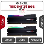 رم دسکتاپ جی اسکیل مشکی مدل TRIDENT Z5 RGB DDR5 دو کاناله 7600 مگاهرتز ظرفیت (2x16GB) 32 گیگابایت