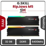 رم کامپیوتر جی اسکیل RipJaws M5 RGB 6400Mhz ظرفیت 32 گیگابایت