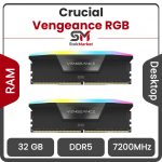 رم کامپیوتر DDR5 دو کاناله 7200 مگاهرتز CL38 کورسیر مدل Corsair Vengeance RGB ظرفیت 32 گیگابایت