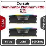 رم کامپیوتر DDR5 دو کاناله 6000 مگاهرتز CL38 کورسیر مدل VENGEANCE RGB ظرفیت 64 گیگابایت