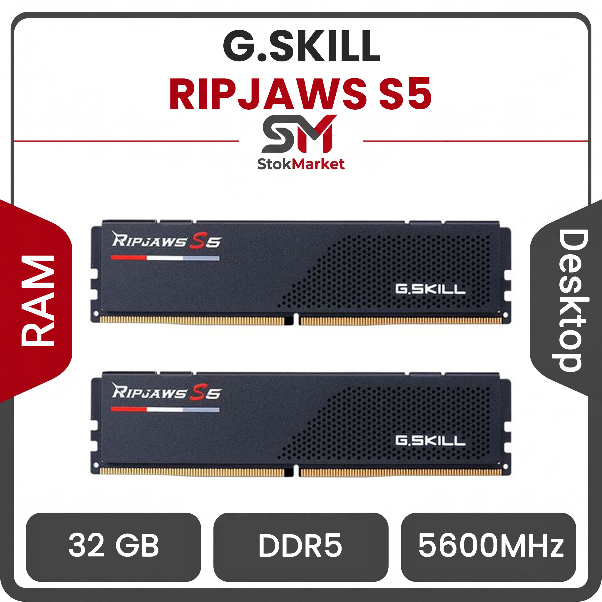 5dde76eb-4b7d-4-9886-aa6c2a55787197 رم کامپیوتر DDR5 دو کاناله 5600 مگاهرتز CL46 جی اسکیل مدل RIPJAWS S5 ظرفیت 32 گیگابایت - تصویر 1