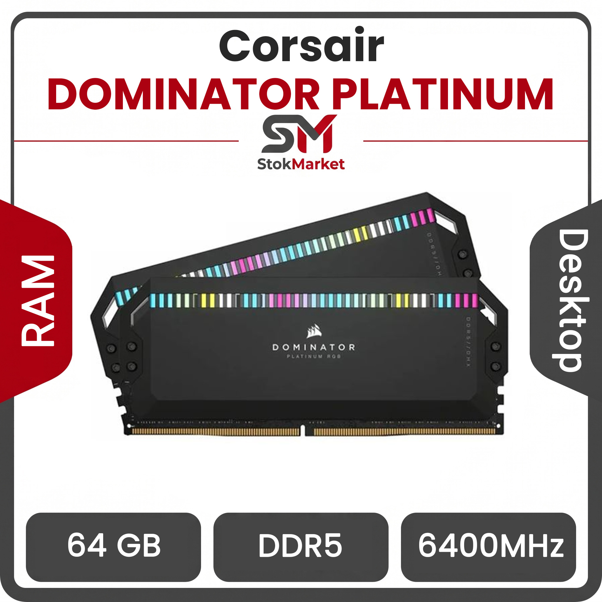 5ddfd372-9dab-4c6b-84c1-65af11883007cb8 رم کورسیر دومیناتور مشکی DOMINATOR PLATINUM RGB 64GB 32GBx2 6400MHz Cl32 DDR5 - تصویر 1