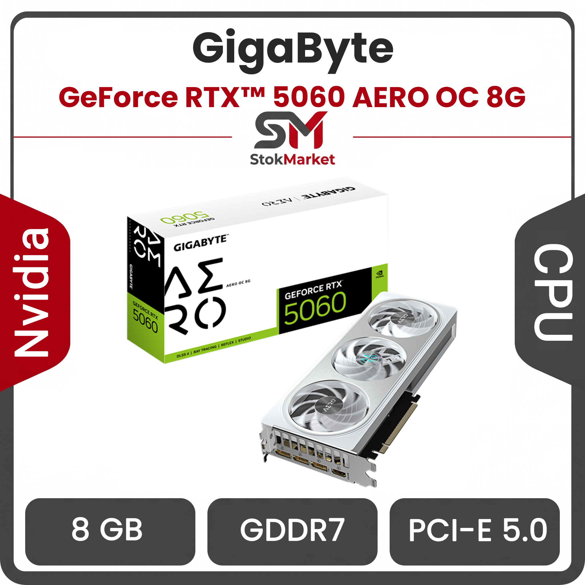 63926725454185728510477 کارت گرافیک گیگابایت مدل GeForce RTX™ 5060 AERO OC 8G - تصویر 1