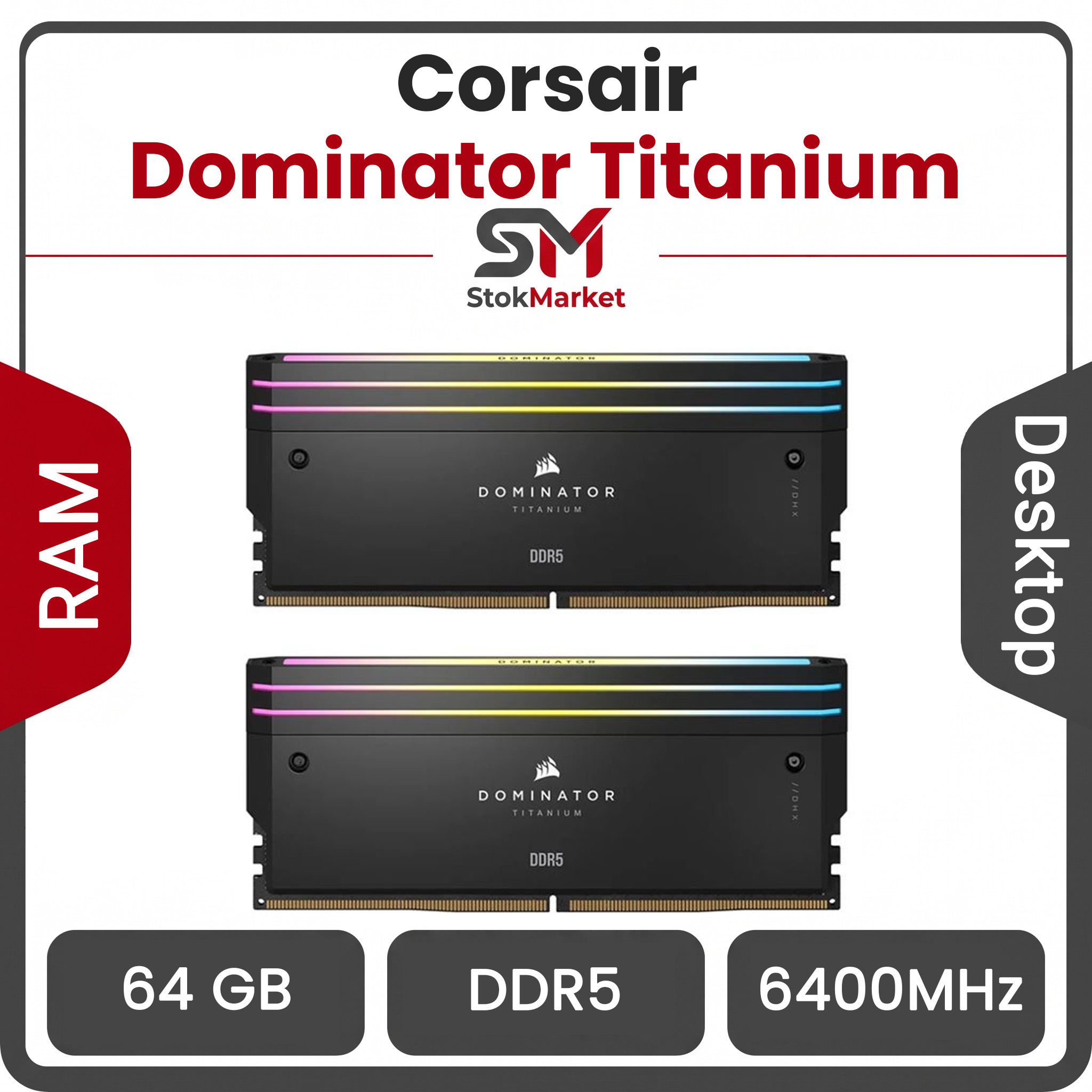6cef280b-0bf1-4c9ee1-2021878af8ac رم کورسیر مدل Dominator Titanium ظرفیت 64GB فرکانس 6600 مگاهرتز دوکاناله - تصویر 1
