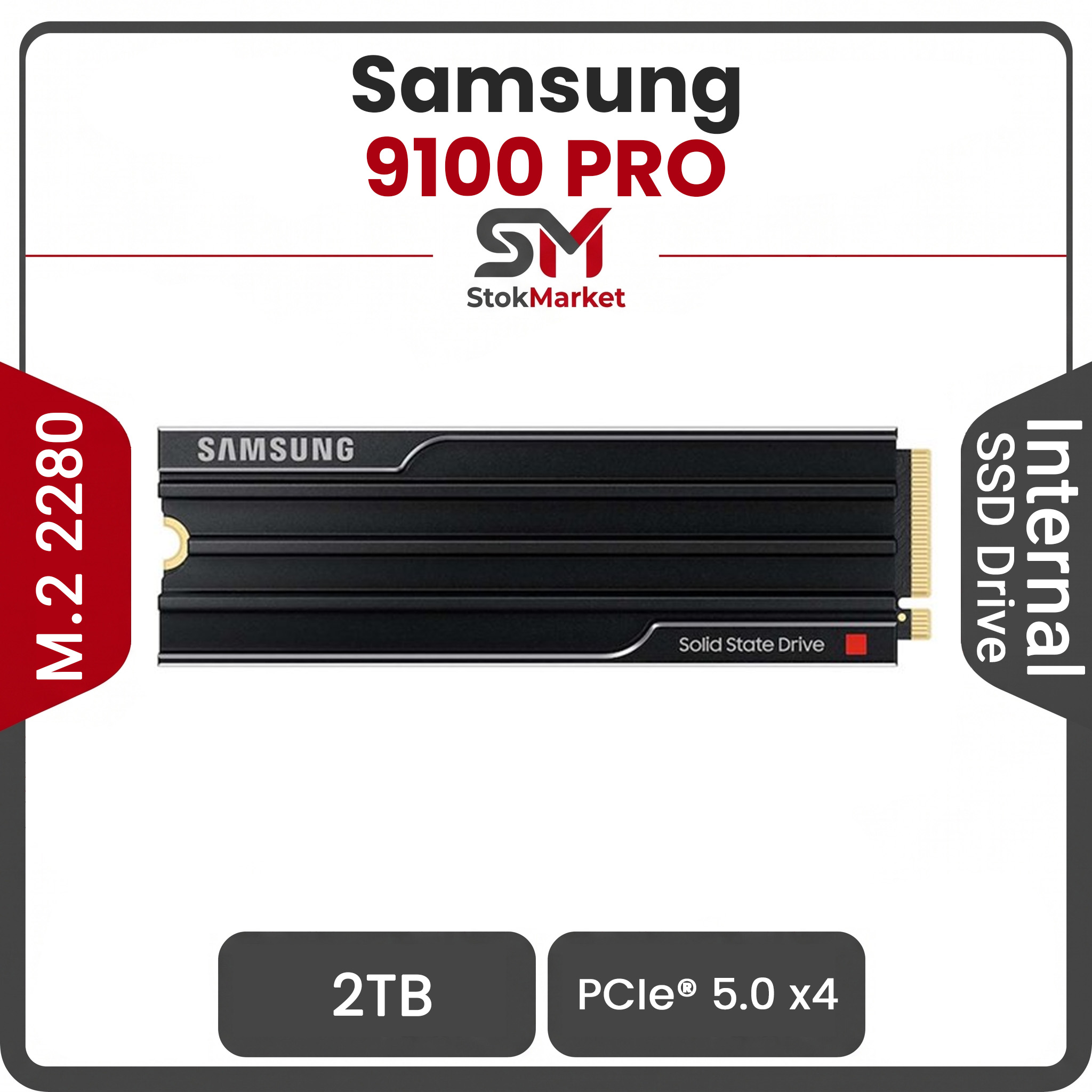 78e7d110-863b-416b-85a7-50695e12c1064 اس اس دی اینترنال سامسونگ 9100 PRO ظرفیت 2 ترابایت با هیت سینک - تصویر 1