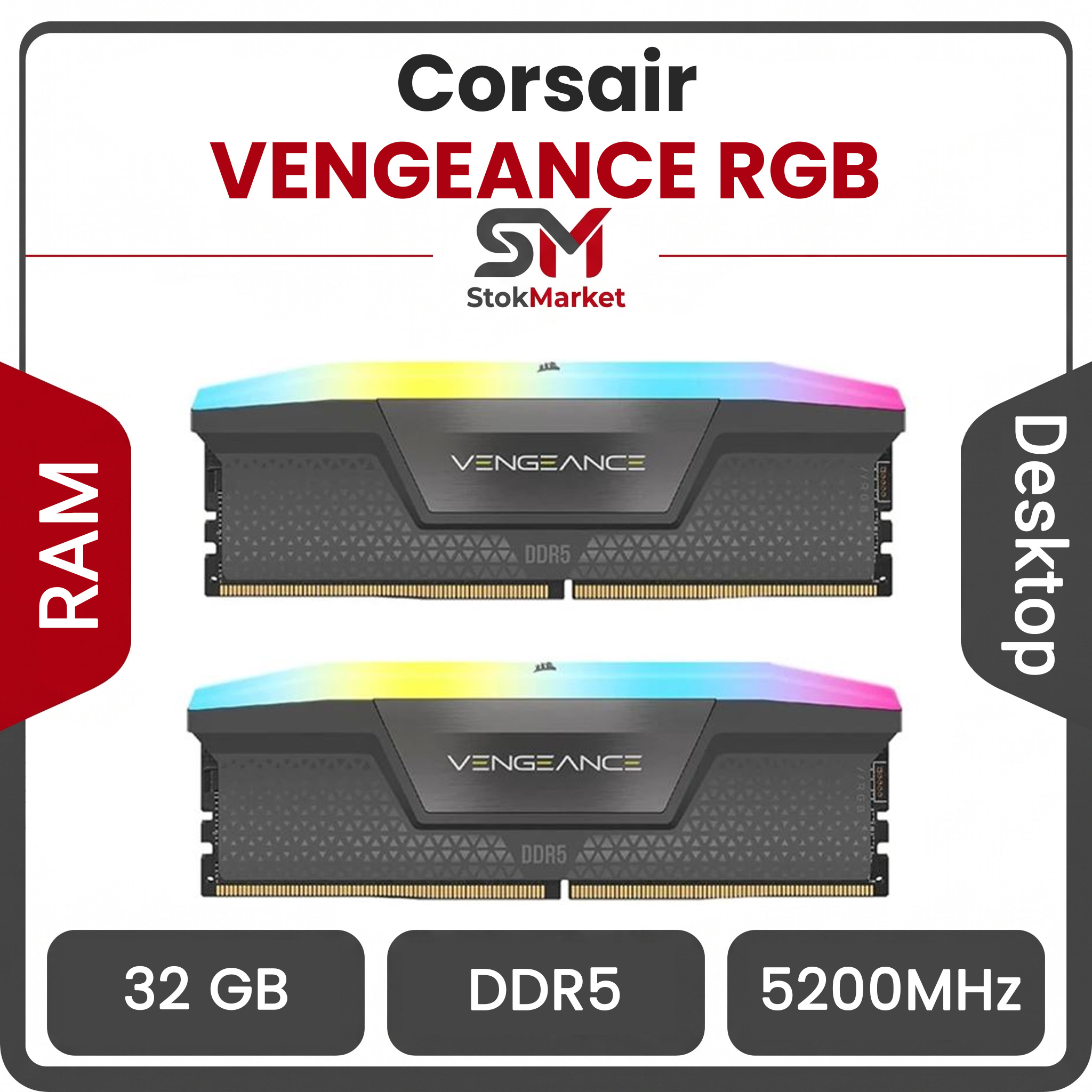 8b78a3b0-b1b9-4ede-a80a-b6a605dee رم کامپیوتر کورسیر مخصوص AMD ونجنس RGB ظرفیت 32 گیگابایت و فرکانس 5200 مگاهرتز دو کاناله - تصویر 1