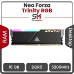 رم کامپیوتر DDR5 تک کاناله 5200 مگاهرتز CL40 نئو فورزا مدل Trinity RGB ظرفیت 16 گیگابایت