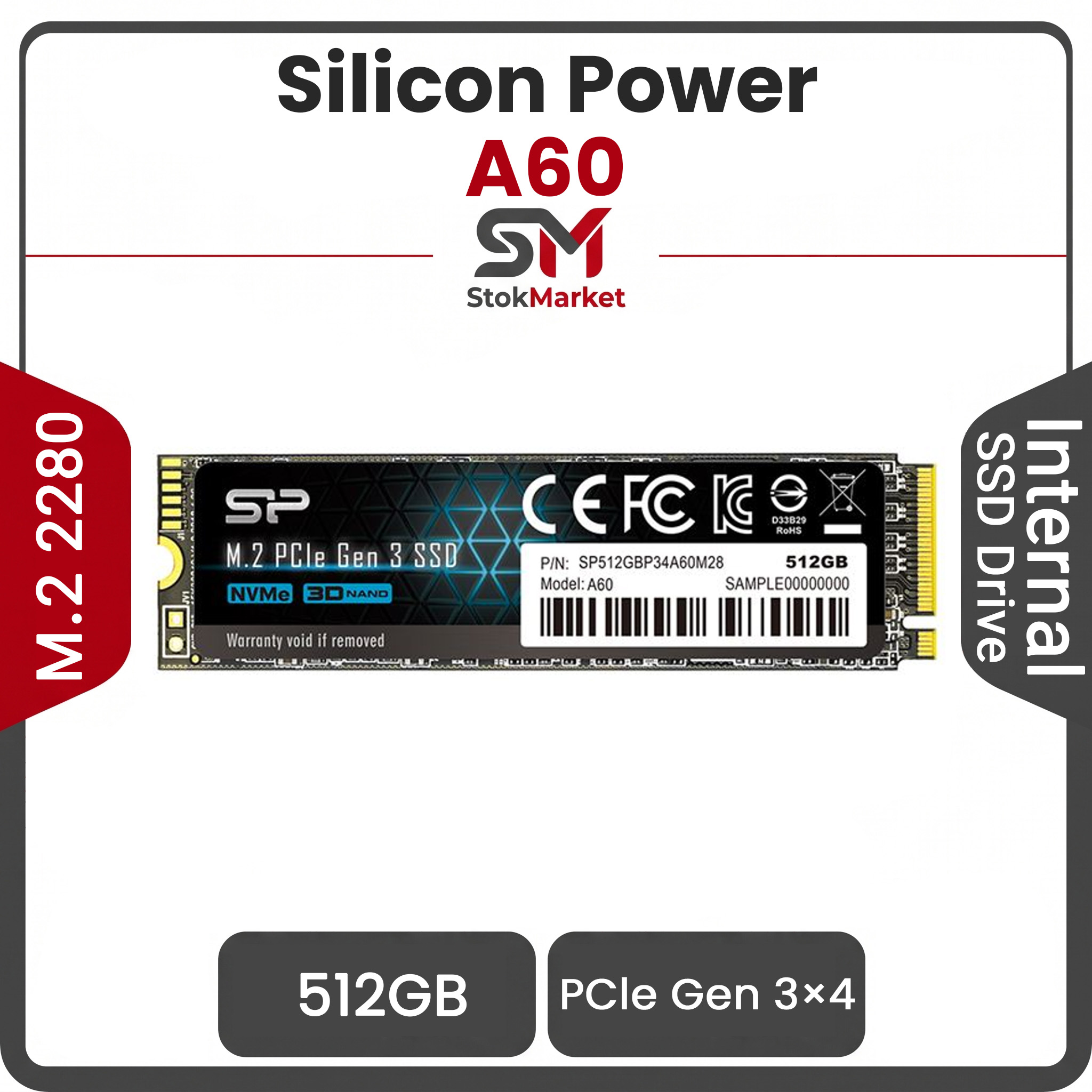 9cb607-5a87-bb-7bacaf1be800b0 اس اس دی اینترنال سیلیکون پاور مدل A60 ظرفیت 512 گیگابایت Silicon Power - تصویر 1